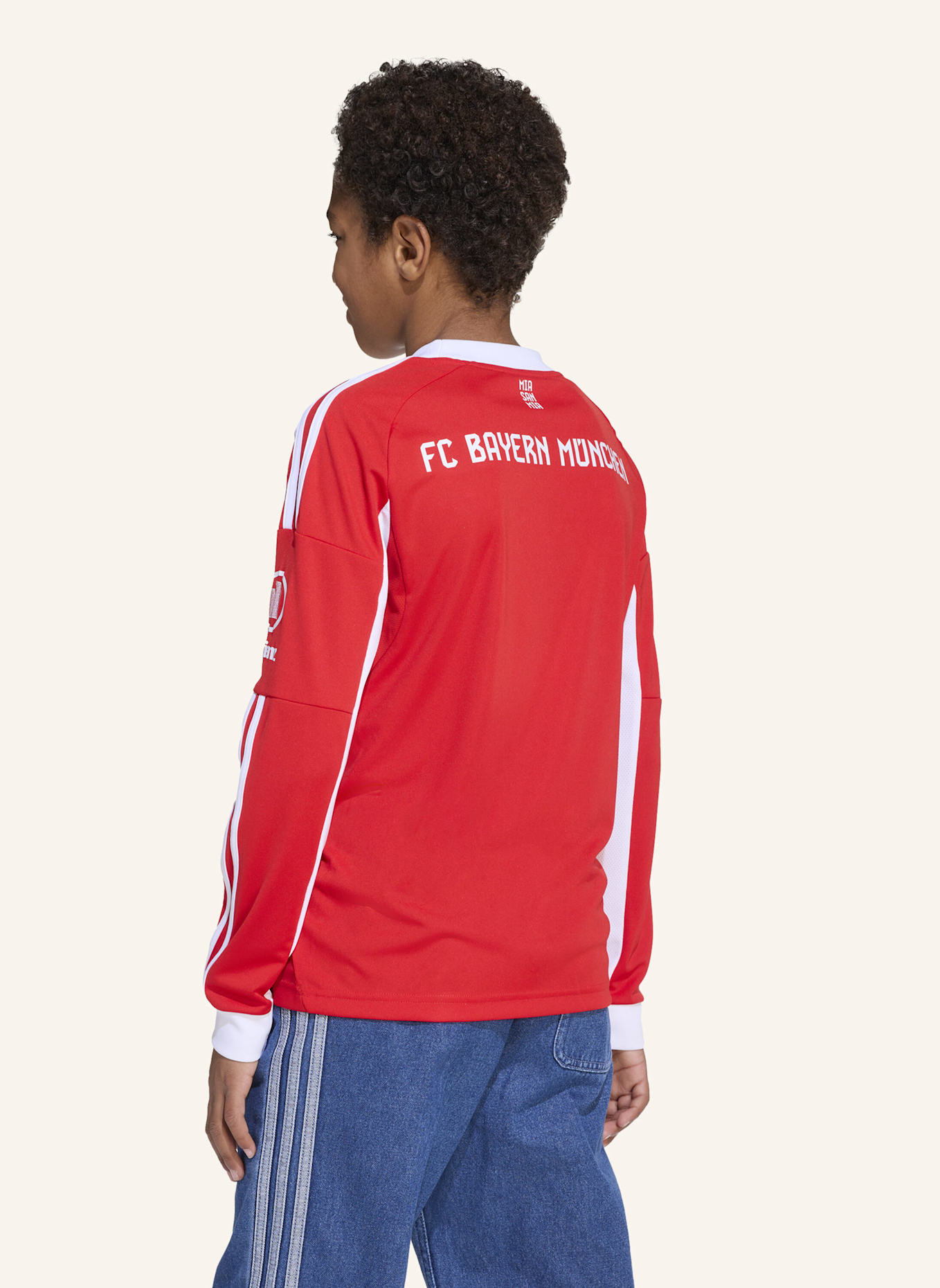 adidas FC BAYERN MÜNCHEN 25/26 LONG SLEEVE KIDS HEIMTRIKOT: ROT