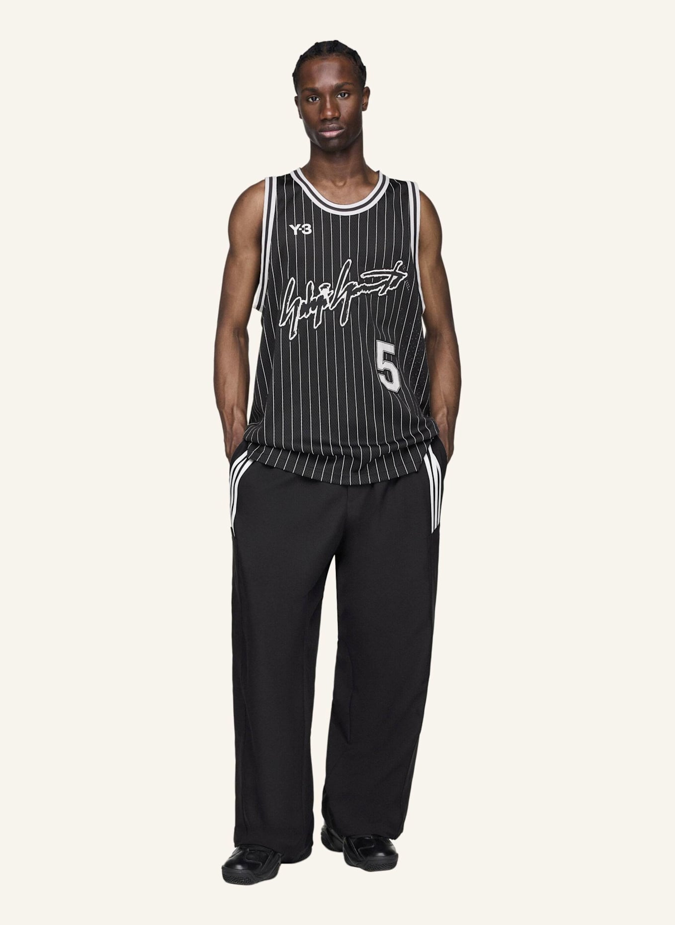 Y-3 Y-3 ANTHONY EDWARDS BASKETBALLTRIKOT: SCHWARZ