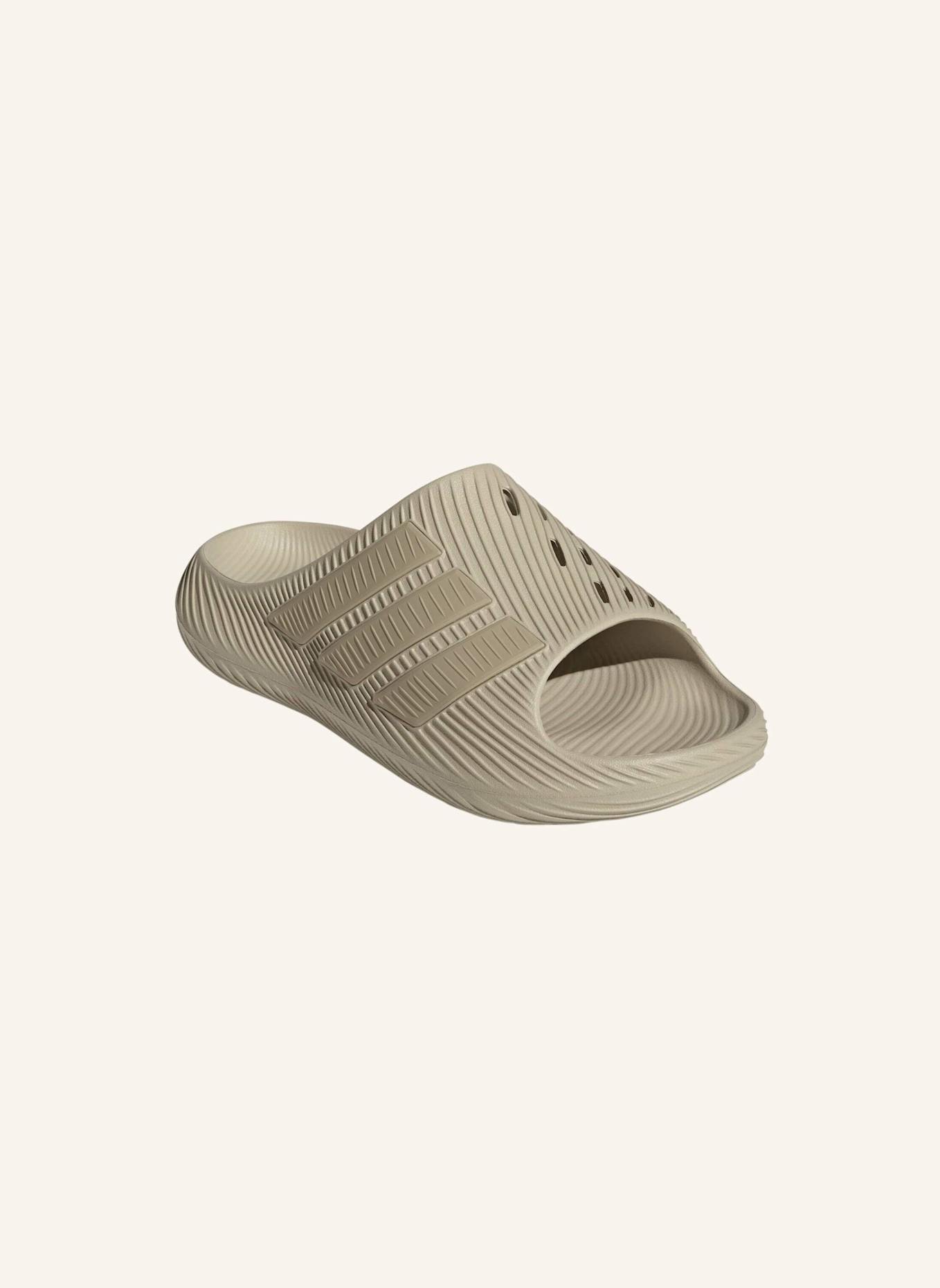 adidas PURECHILL SLIDES: BEIGE/ GOLD