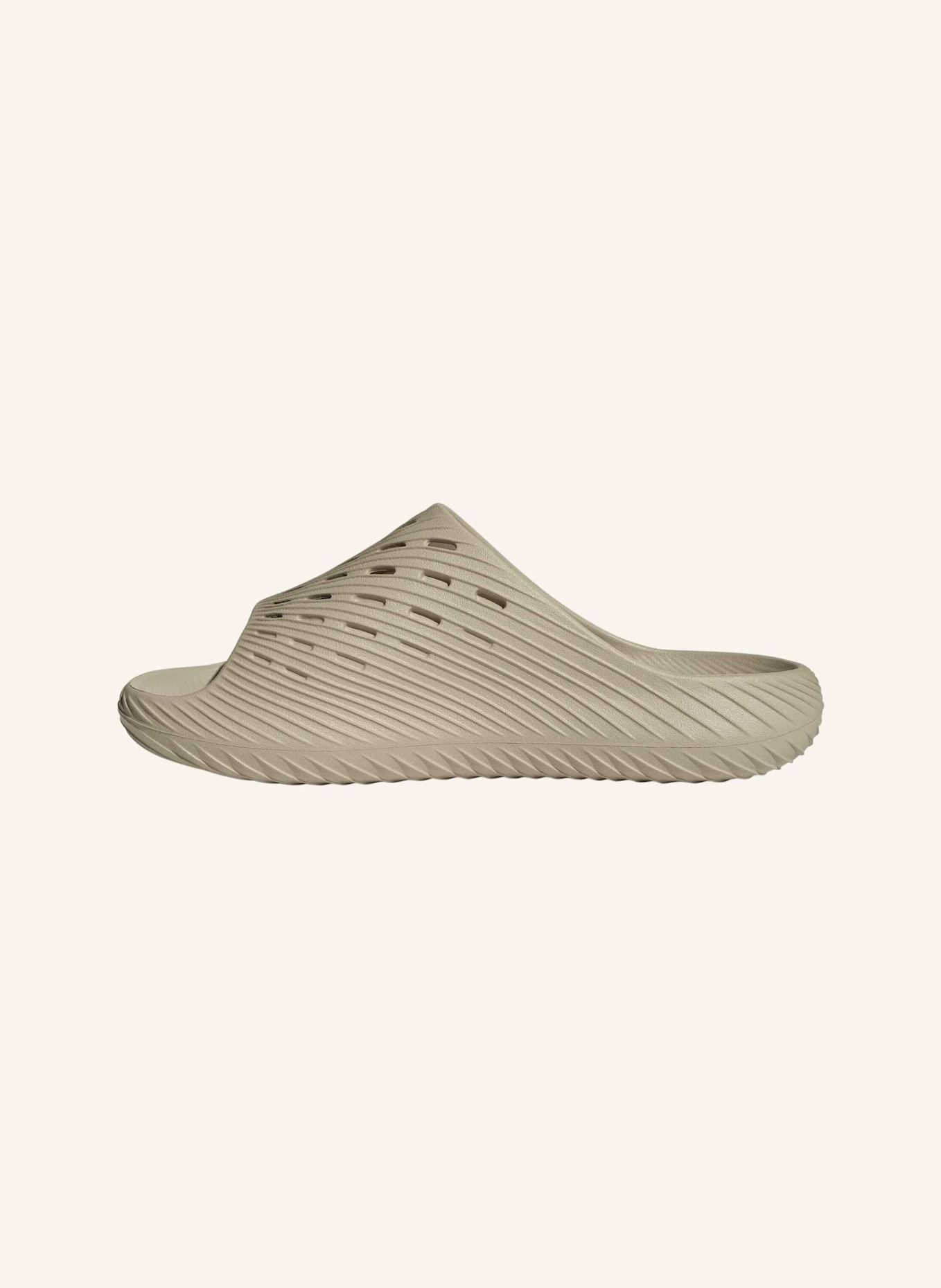 adidas PURECHILL SLIDES: BEIGE/ GOLD