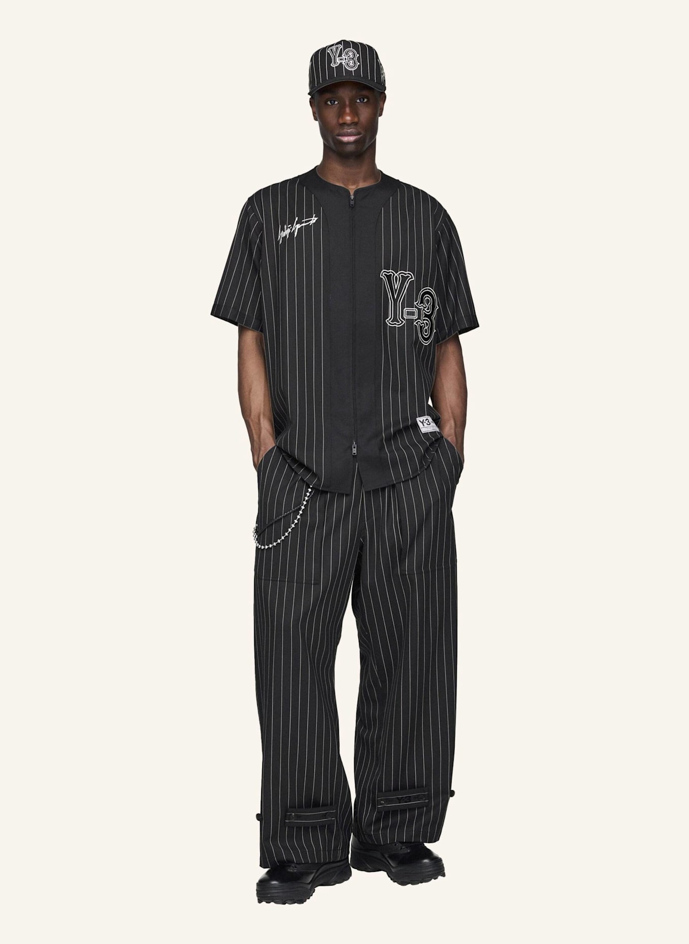 Y-3 Y-3 ELITE 5 BASEBALL SHIRT: SCHWARZ