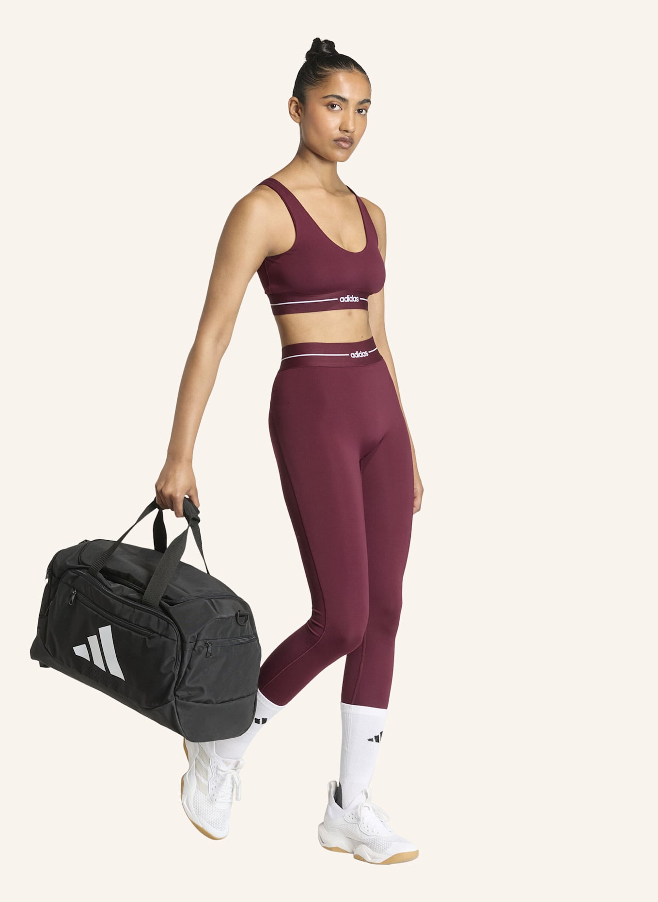 adidas HYPERGLAM FULL LENGTH LEGGINGS: ROT