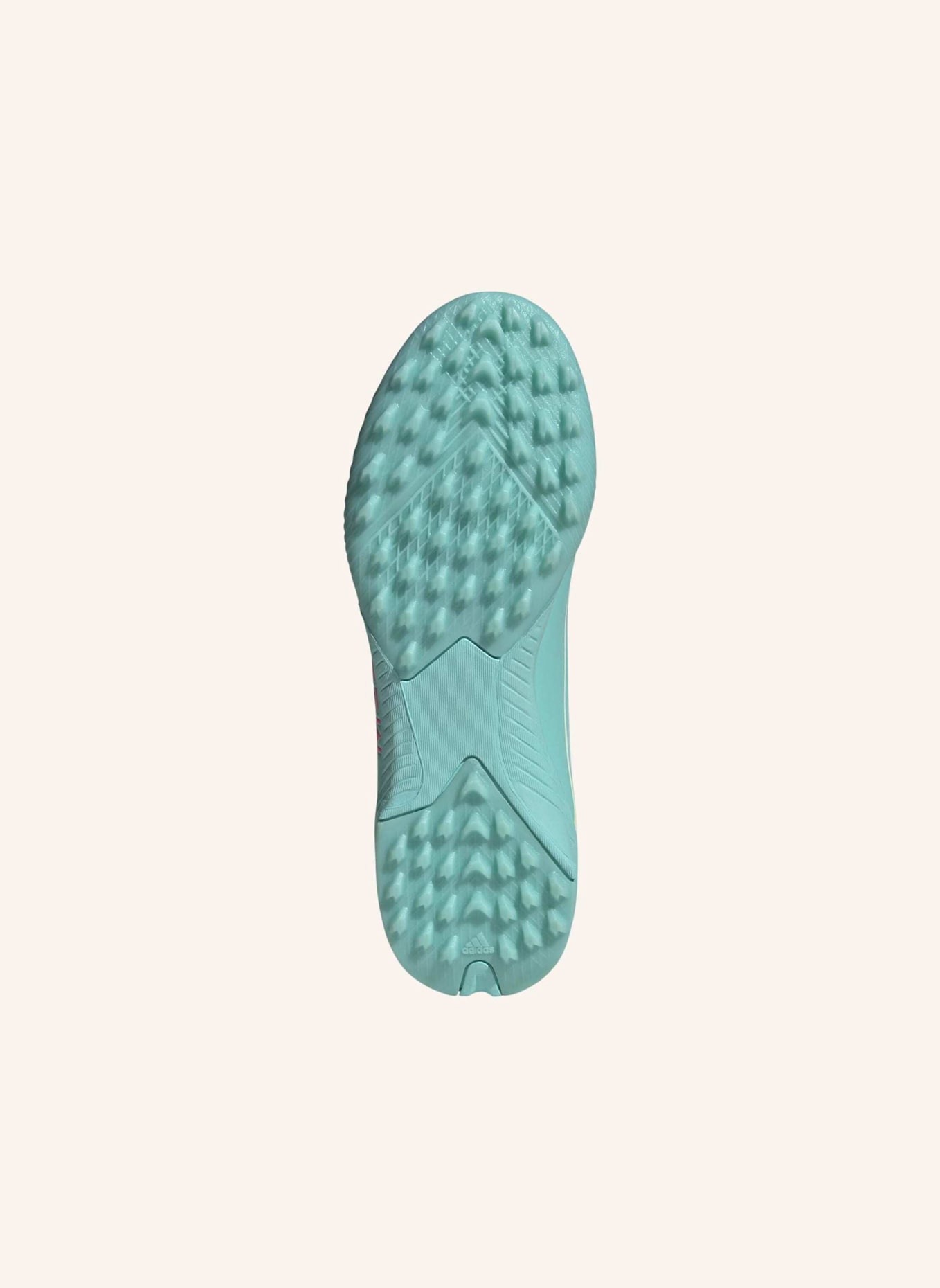 adidas F50 MESSI LEAGUE TURF FUSSBALLSCHUH KIDS: WEISS/ ROSA/ GRÜN