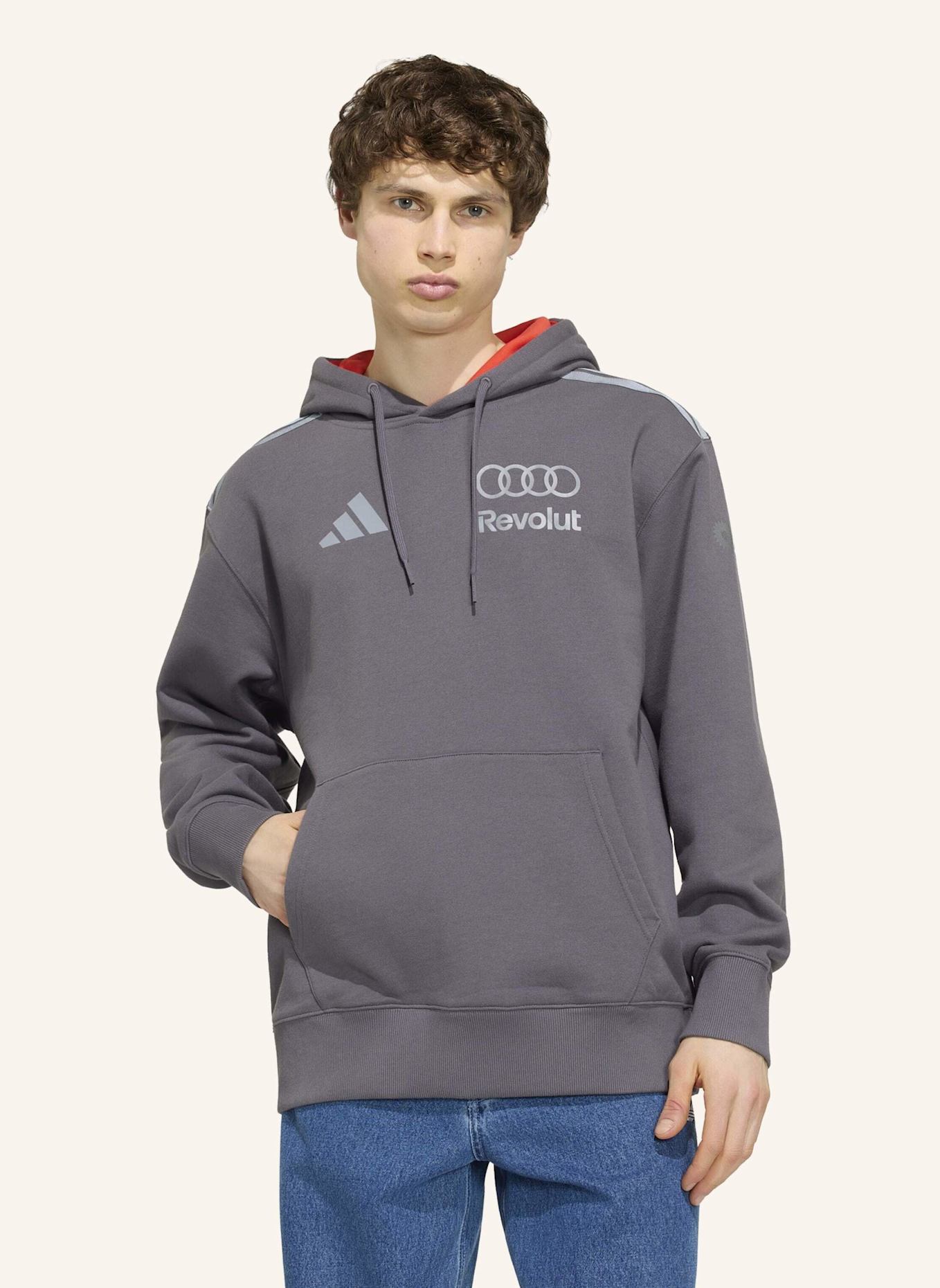 adidas AUDI REVOLUT F1 TEAM DRIVER HOODIE: GRAU