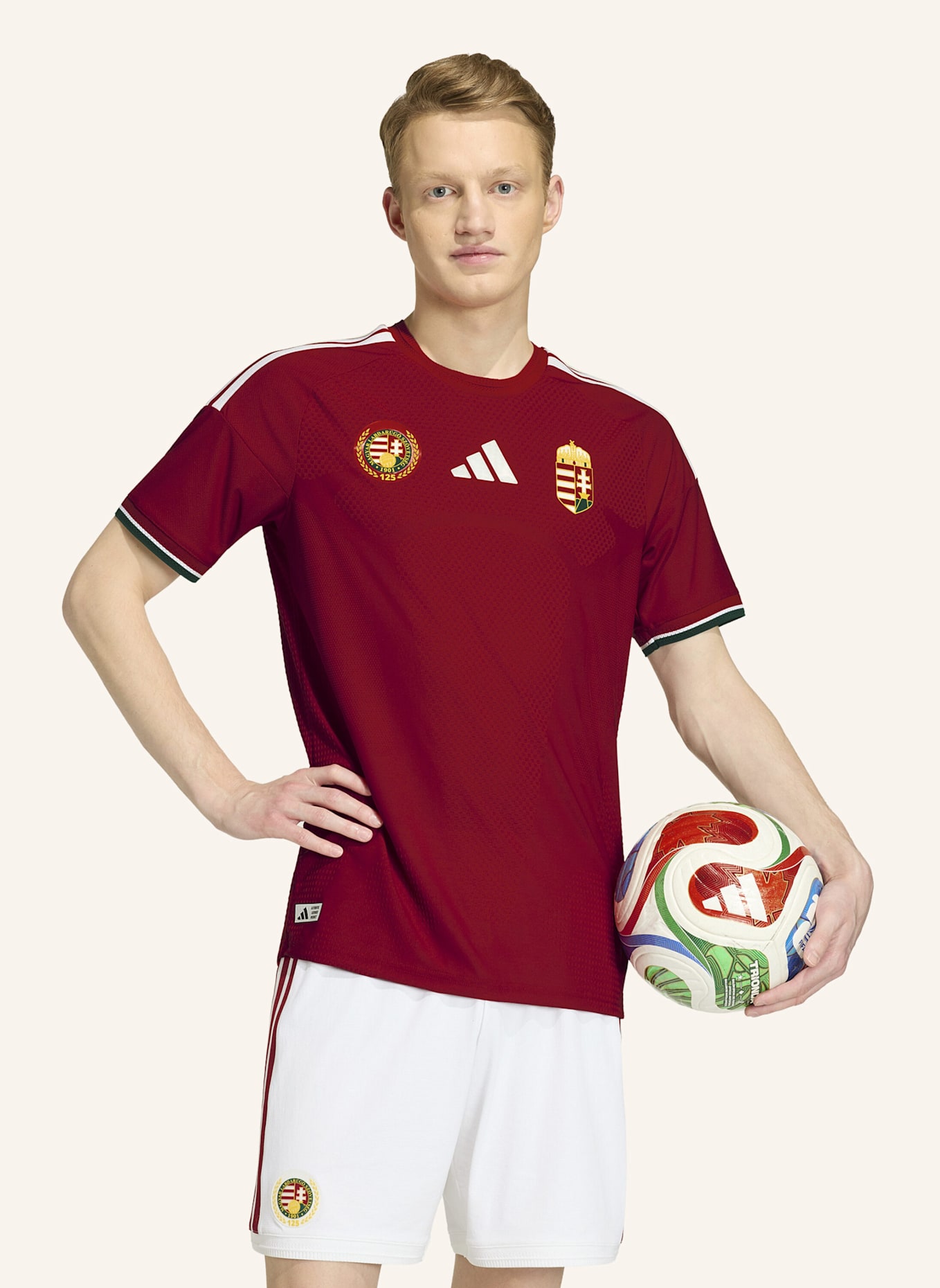 adidas UNGARN 26 AUTHENTIC HEIMTRIKOT: ROT