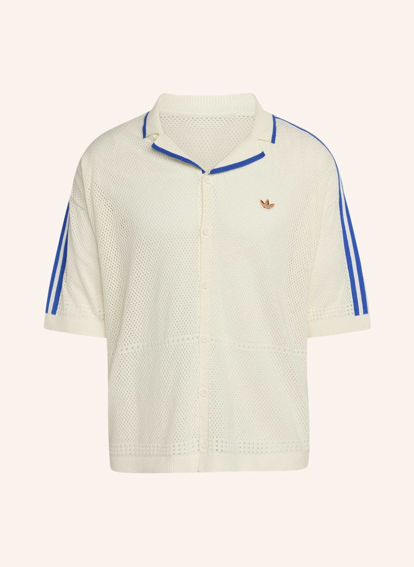 adidas Originals RESORT HEMD, GEWIRKTES MATERIAL: WEISS