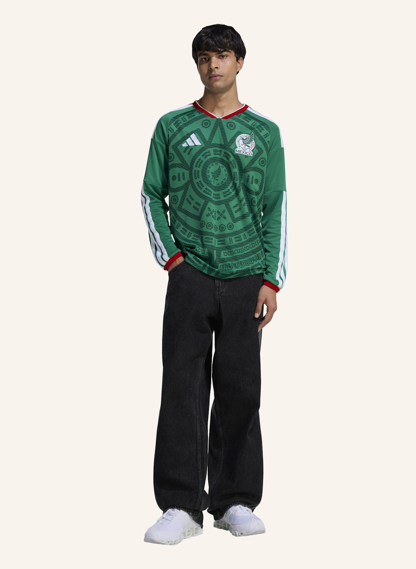 adidas MEXIKO 26 LANGÄRMELIGES HEIMTRIKOT: GRÜN