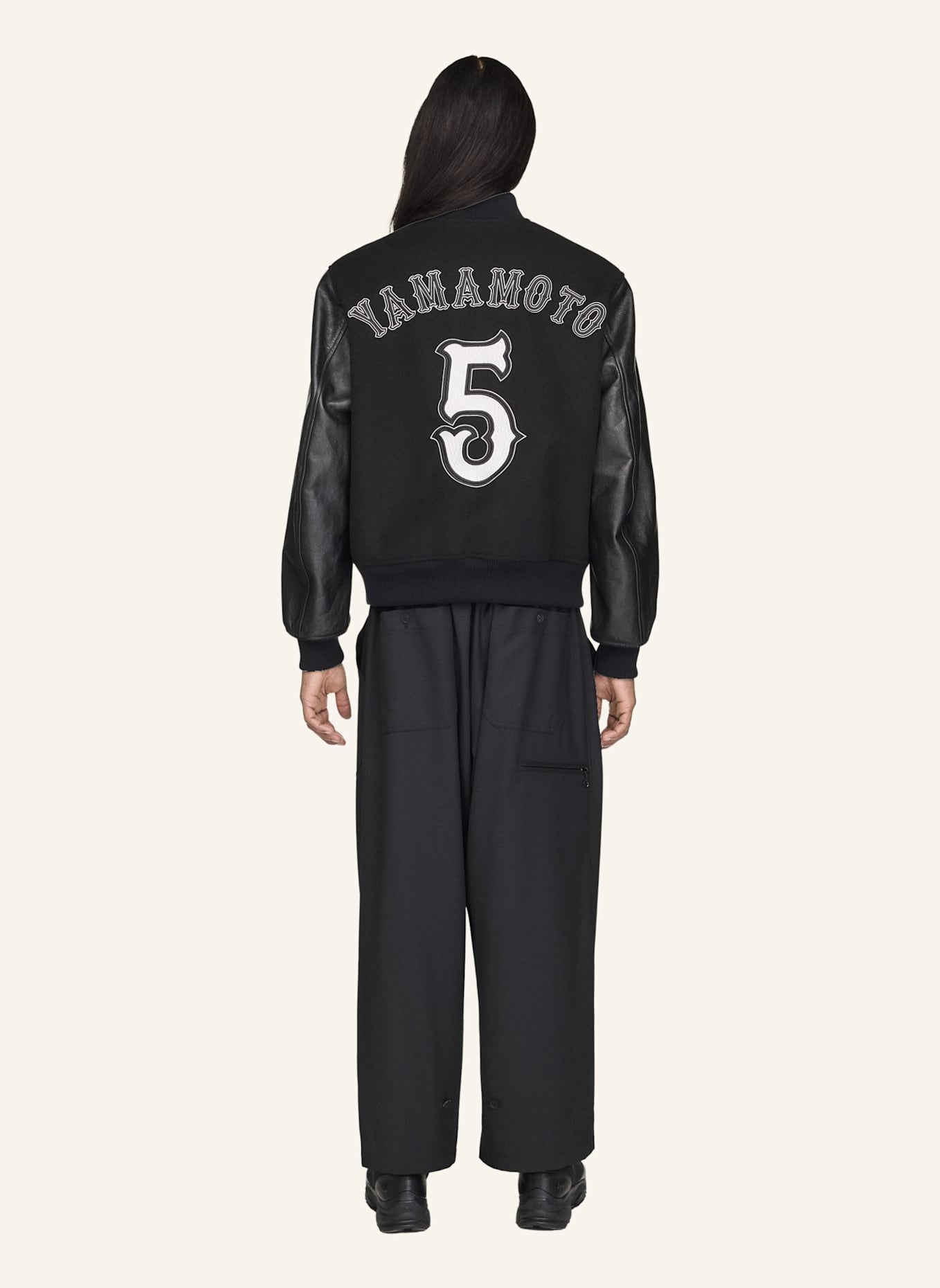 Y-3 Y-3 COLLEGE JACKE: SCHWARZ