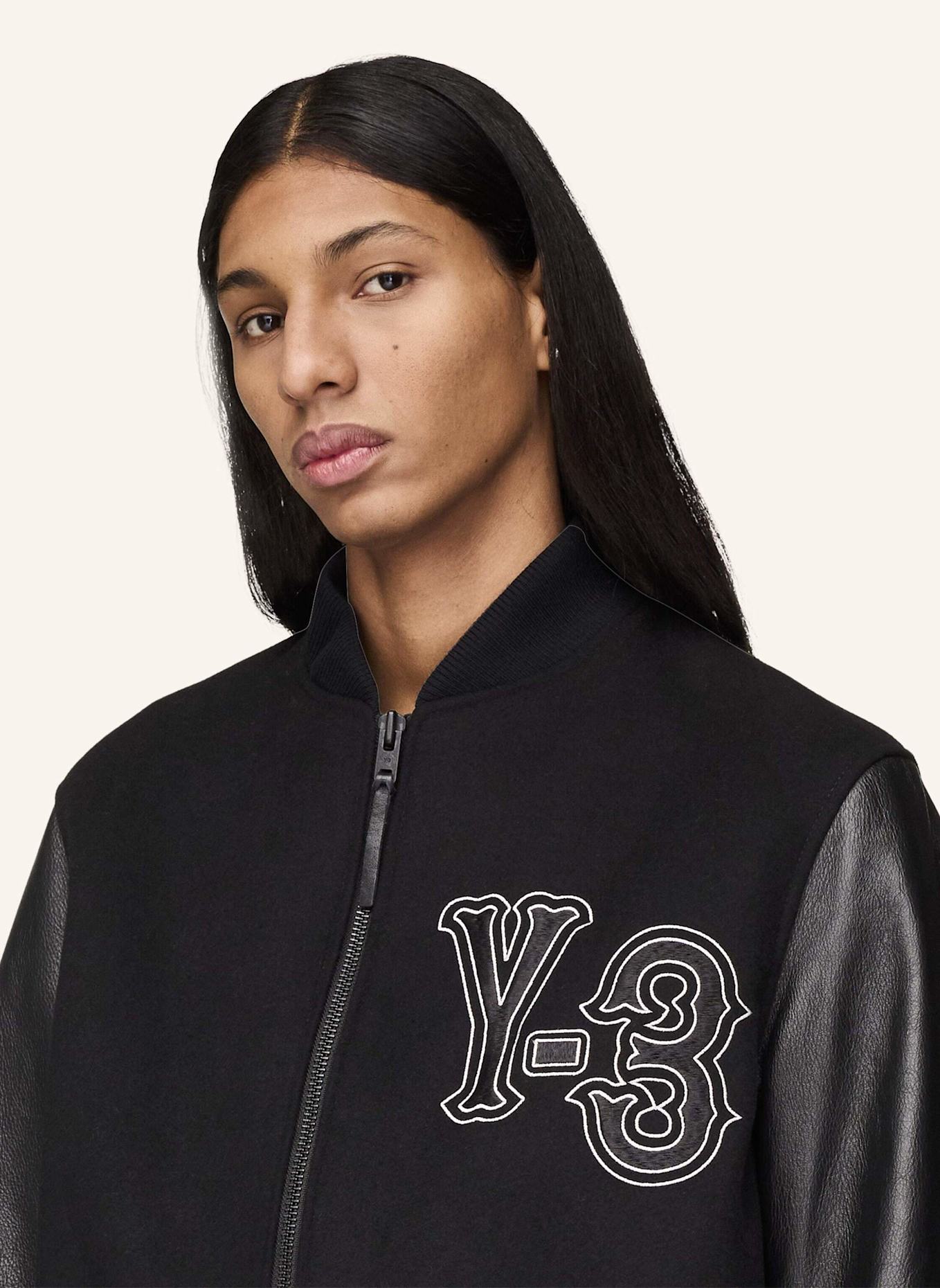 Y-3 Y-3 COLLEGE JACKE: SCHWARZ