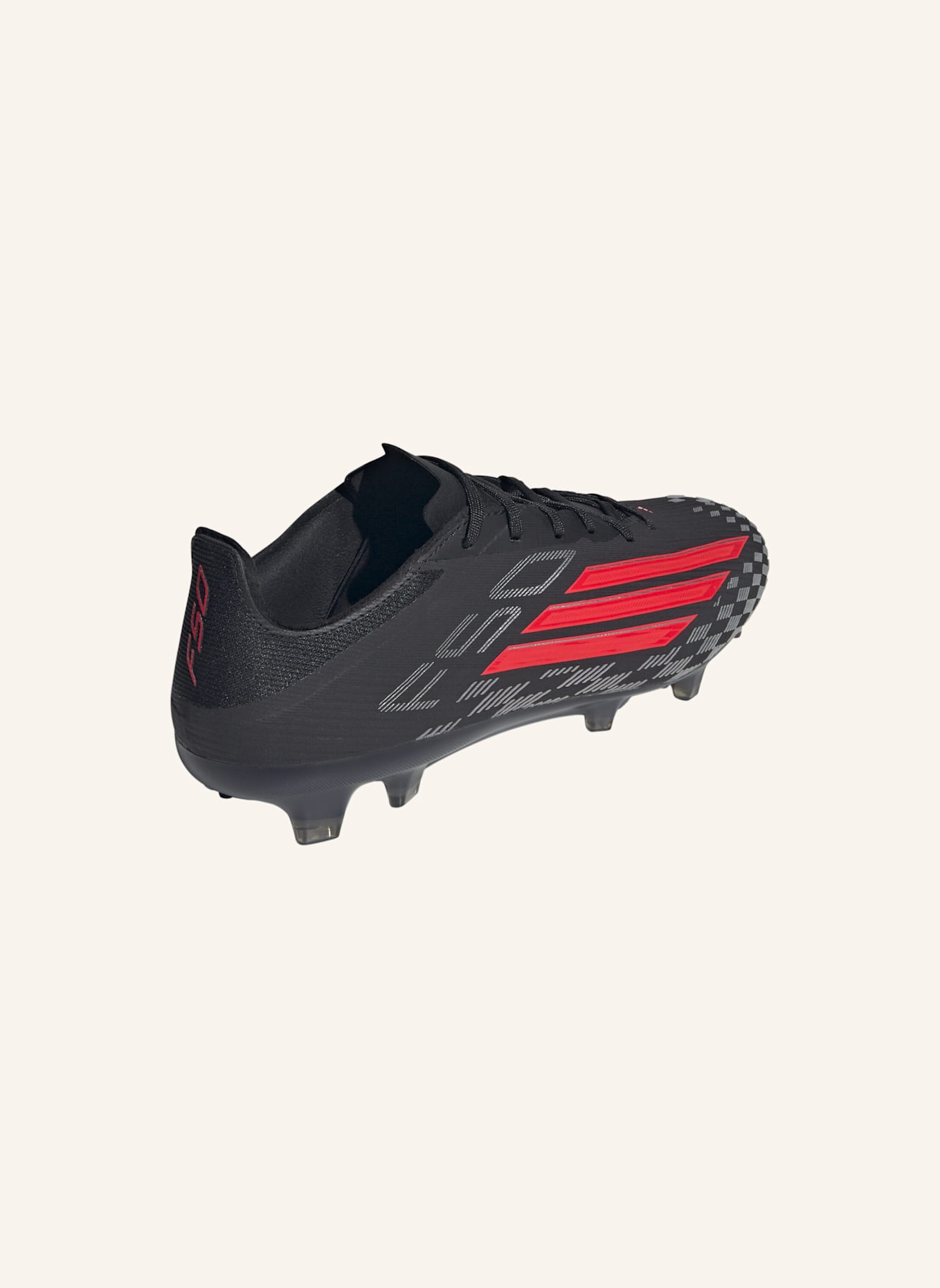 adidas F50 PRO FG FUSSBALLSCHUH: SCHWARZ/ ROT