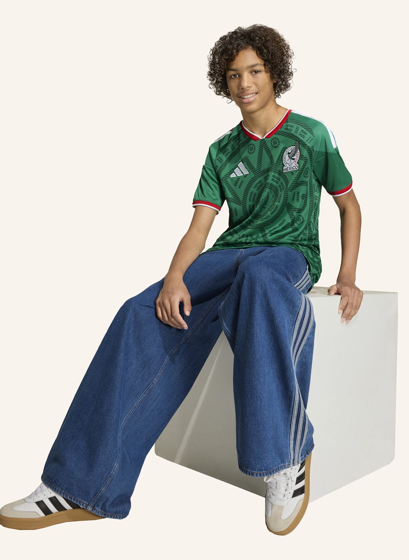 adidas MEXICO 26 KIDS HEIMTRIKOT: GRÜN