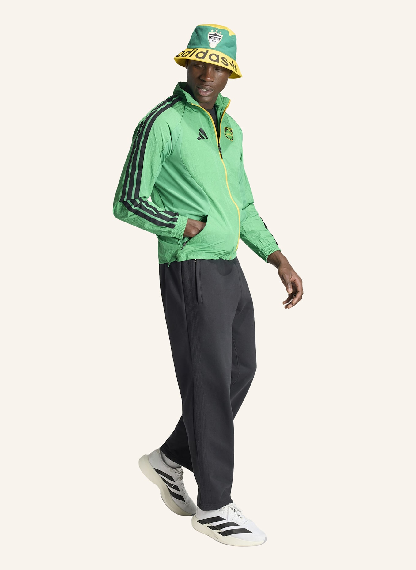 adidas JAMAIKA X BOB MARLEY ANTHEM HEIMJACKE: GRÜN