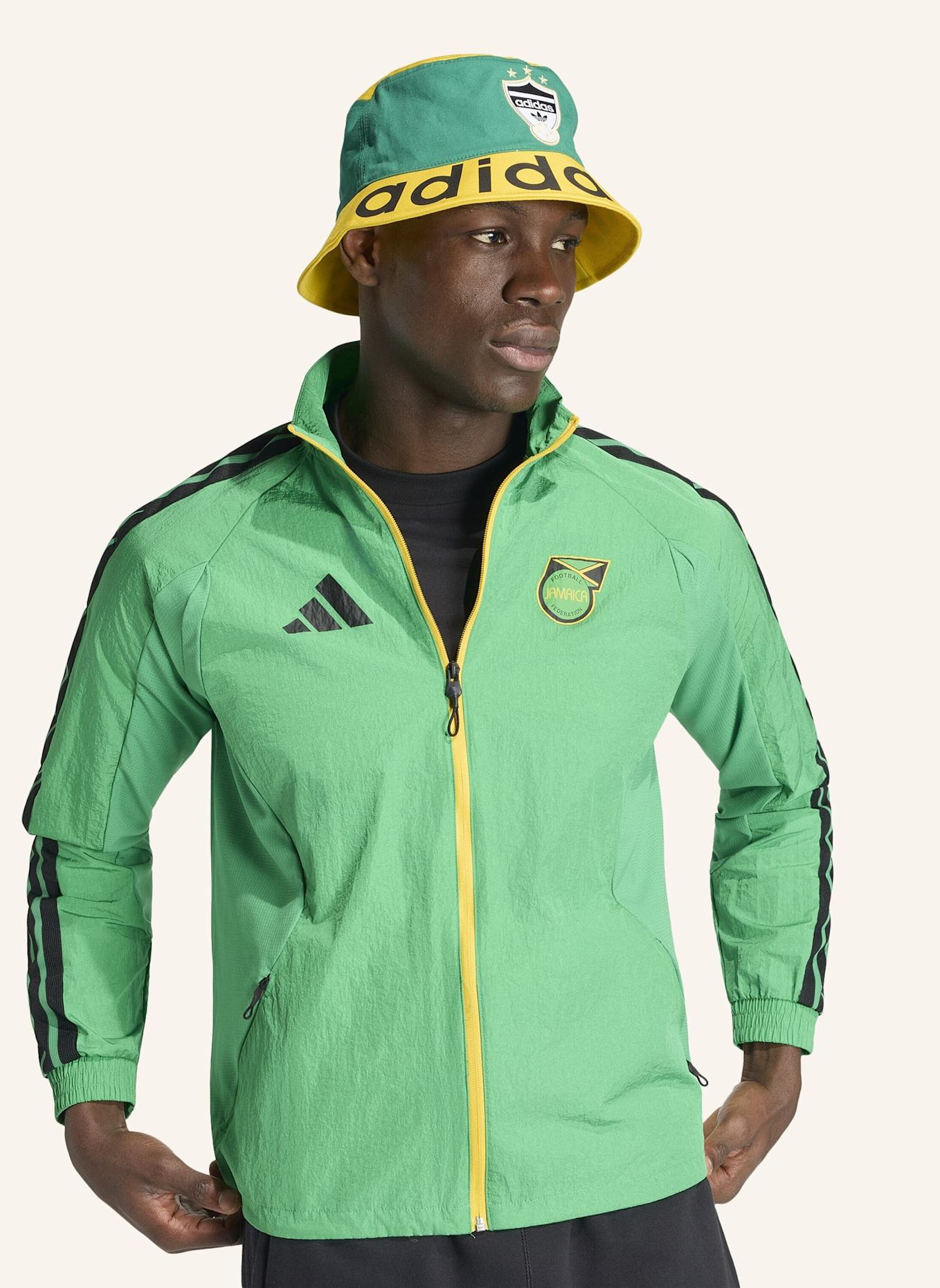 adidas JAMAIKA X BOB MARLEY ANTHEM HEIMJACKE: GRÜN