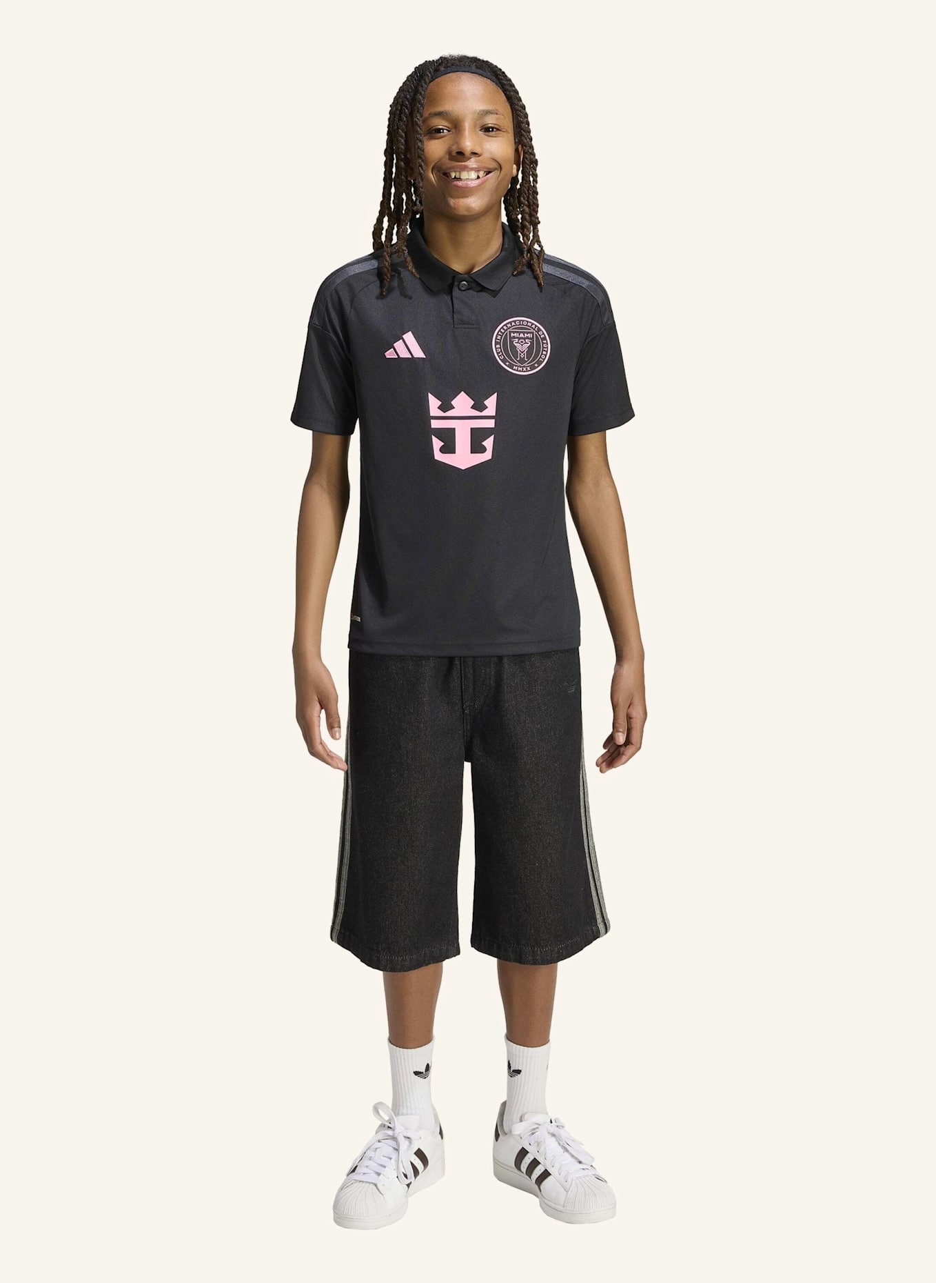 adidas INTER MIAMI 26/27 AUSWÄRTSTRIKOT MESSI FÜR KINDER: SCHWARZ