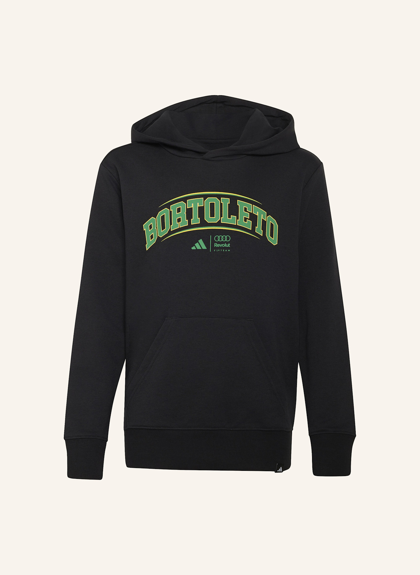 adidas AUDI REVOLUT F1 TEAM GABRIEL BORTOLETO GRAPHIC III HOODIE: SCHWARZ