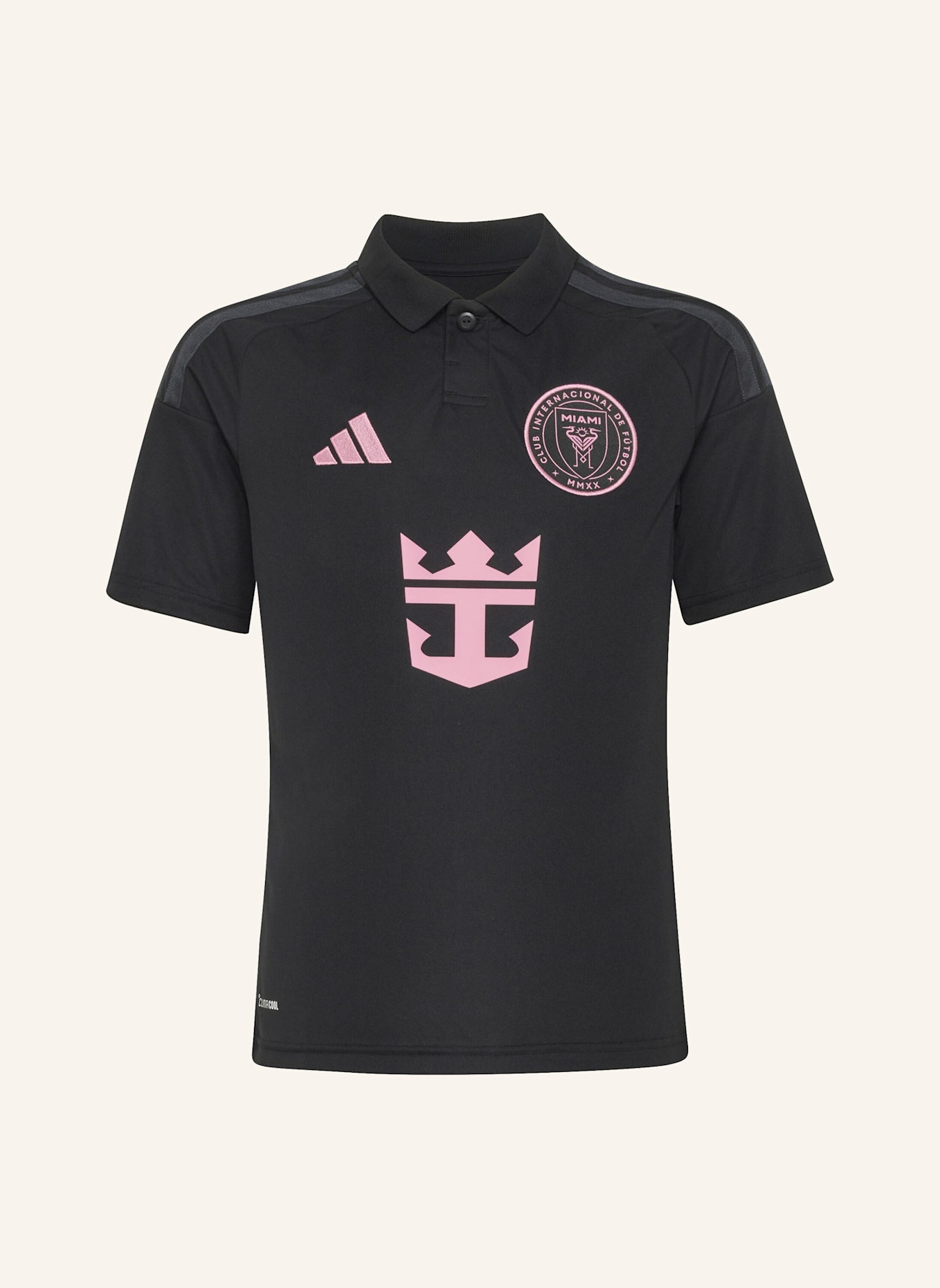 adidas INTER MIAMI 26/27 KIDS AUSWÄRTSTRIKOT: SCHWARZ