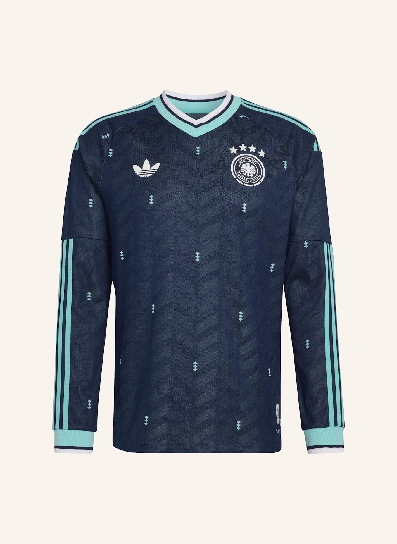 adidas DEUTSCHLAND 26 AUTHENTIC AUSWÄRTSTRIKOT, LANGÄRMLIG: BLAU