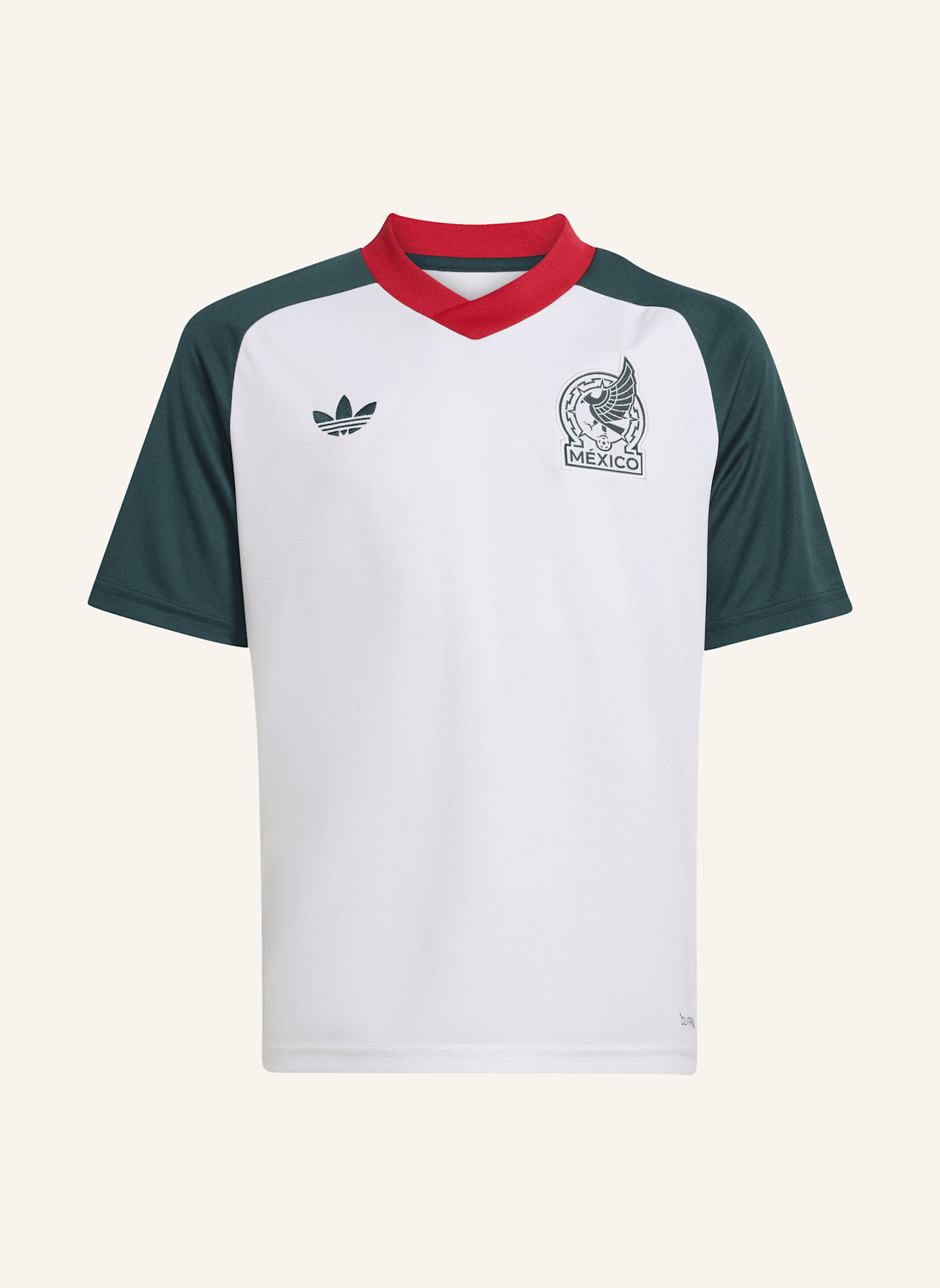 adidas MEXIKO 26 KIDS PRE-MATCH AUSWÄRTSTRIKOT: WEISS/ GRÜN