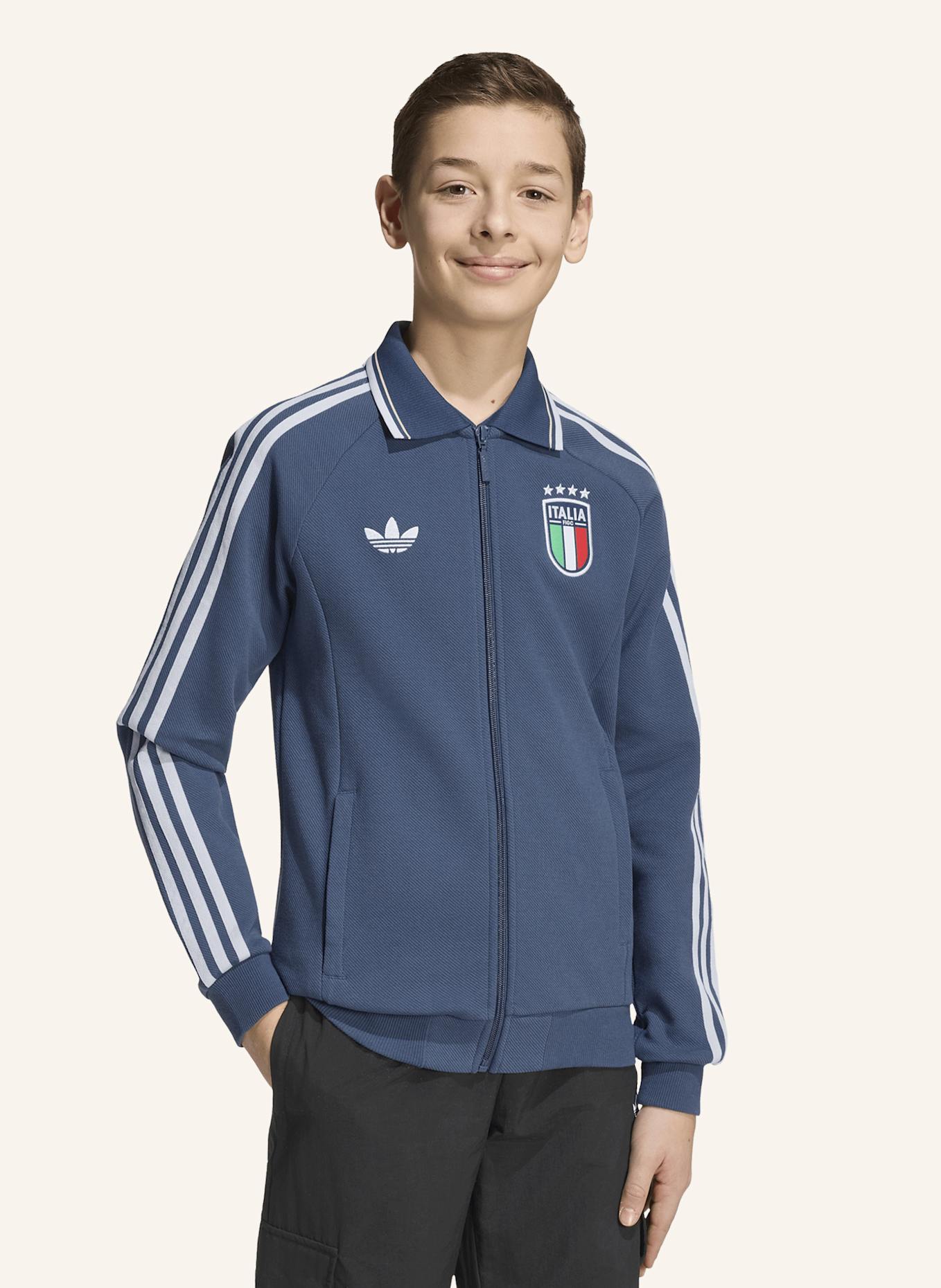 adidas ITALIEN KIDS ANTHEM AUSWÄRTSJACKE: BLAU