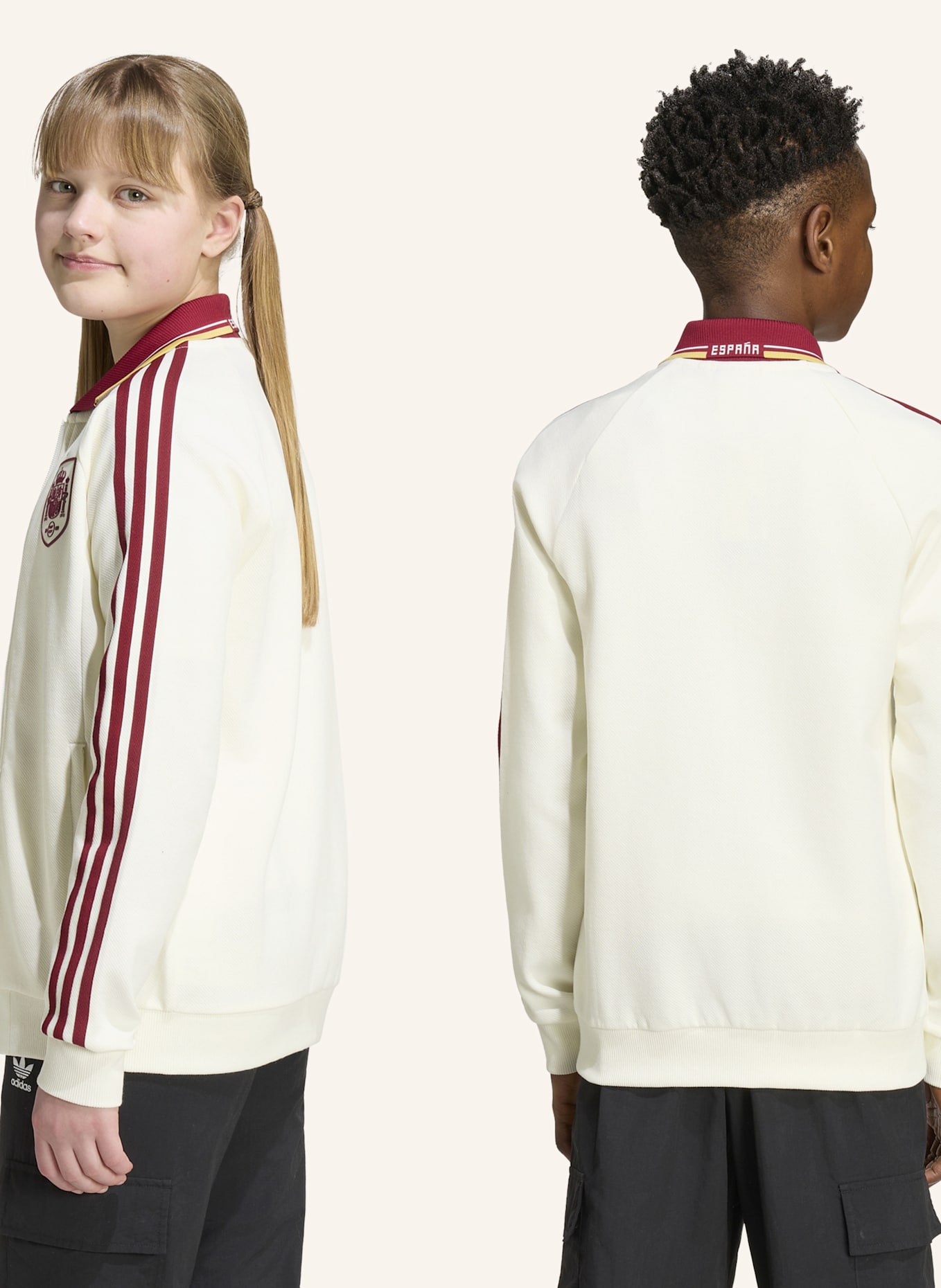 adidas SPANIEN ANTHEM KIDS AUSWÄRTSJACKE: WEISS