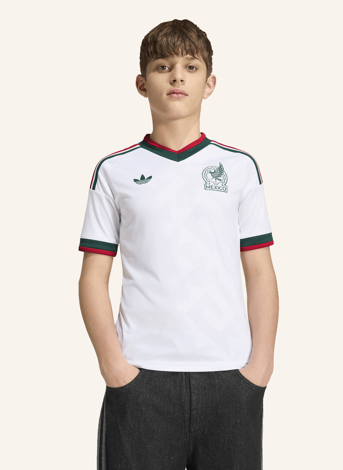 adidas MEXIKO 26 KIDS AUSWÄRTSTRIKOT: WEISS