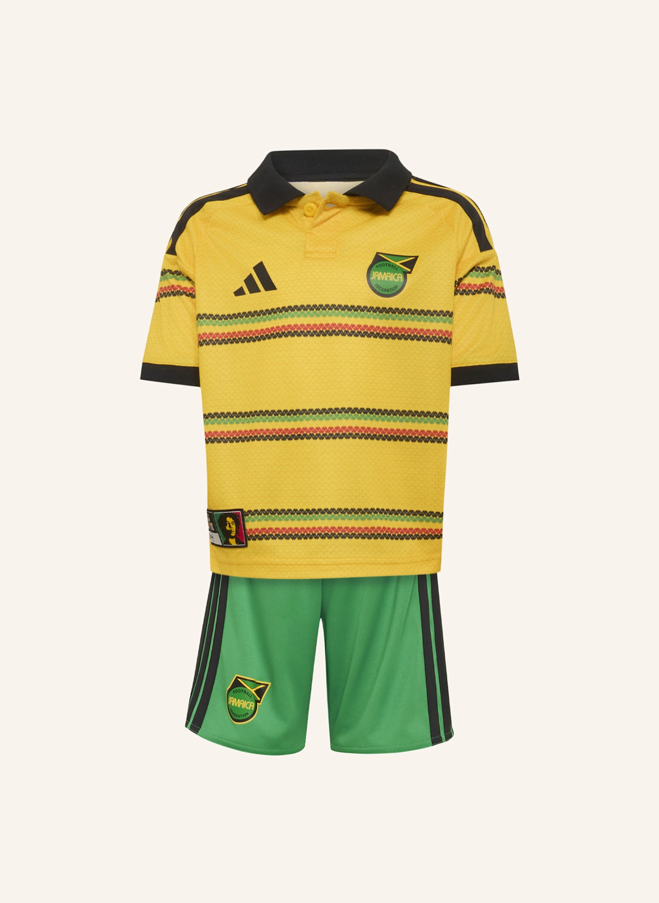 adidas JAMAIKA 26 X BOB MARLEY KIDS HEIMAUSRÜSTUNG: GOLD
