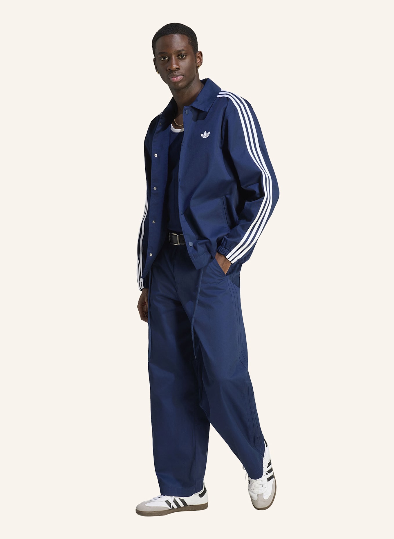 adidas Originals 3-STREIFEN COACHES JACKE: BLAU