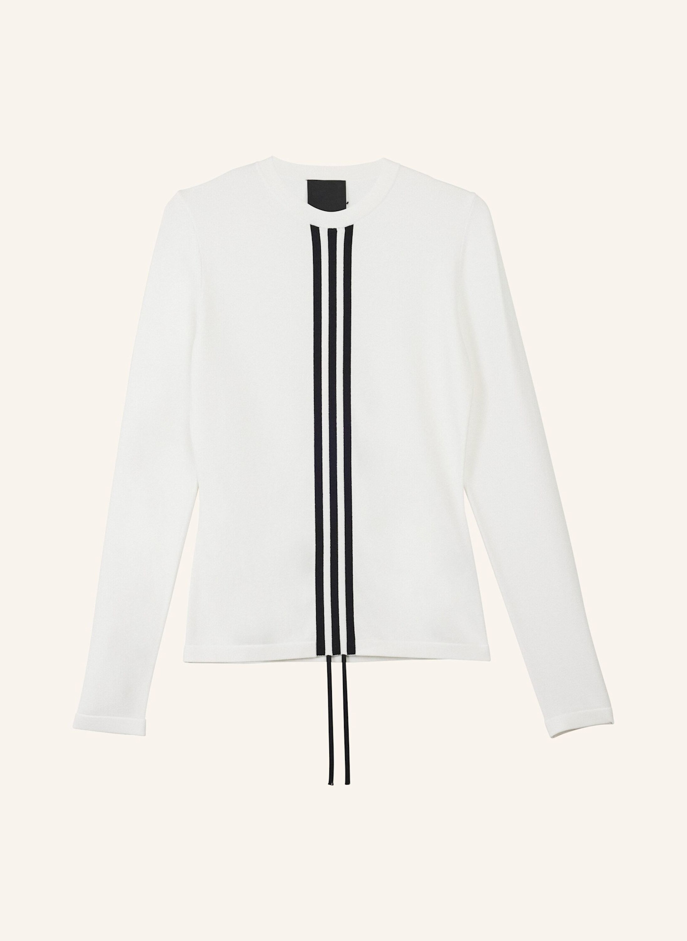 Y-3 Y-3 3-STREIFEN LANGÄRMLIGES SHIRT: SCHWARZ