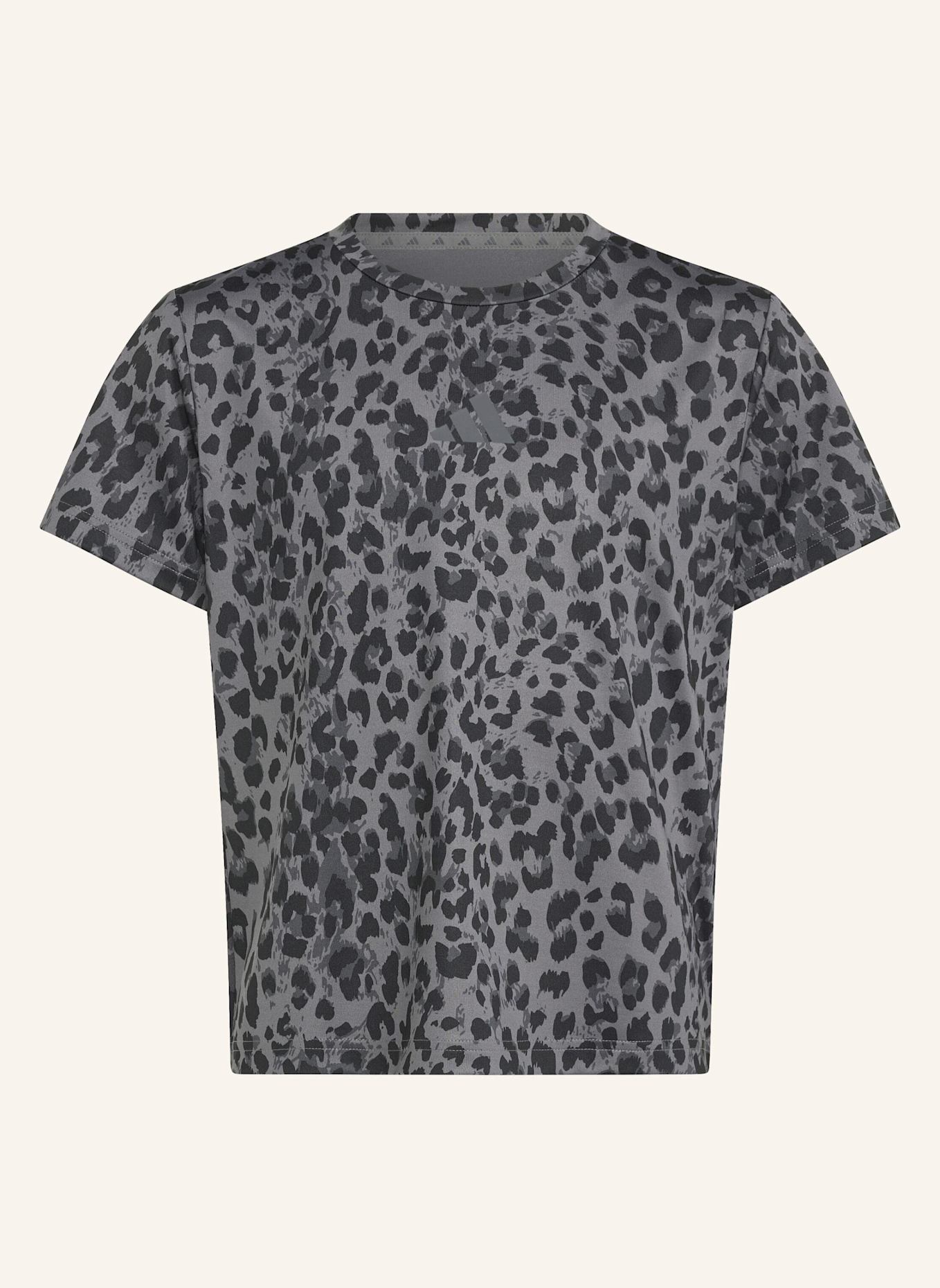 adidas T-Shirt SEASONAL ANIMAL PRINT SPORT: GRAU/ SCHWARZ