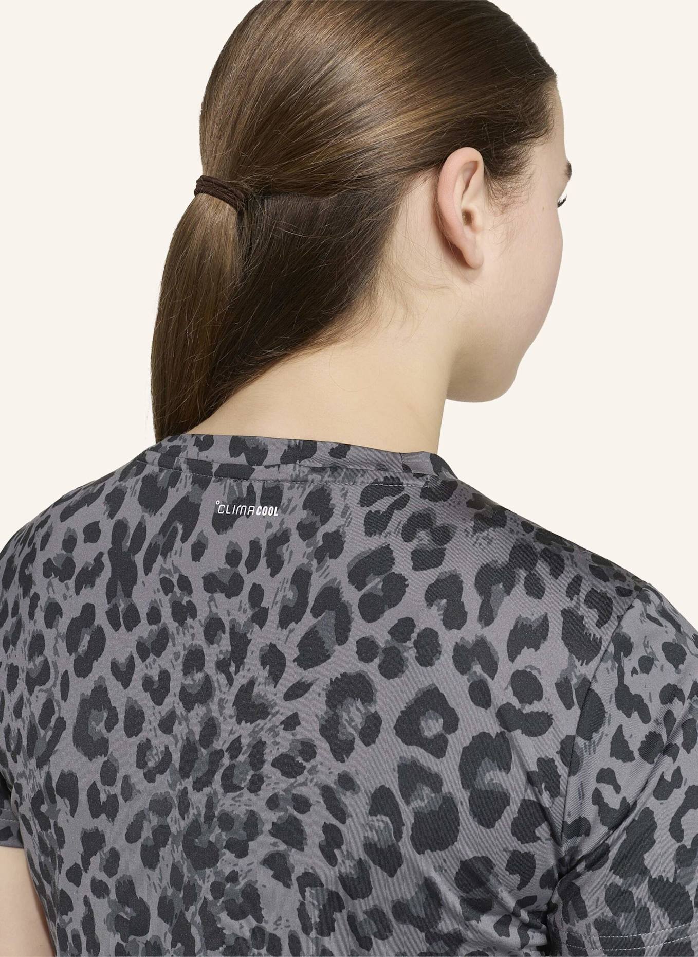 adidas T-Shirt SEASONAL ANIMAL PRINT SPORT: GRAU/ SCHWARZ