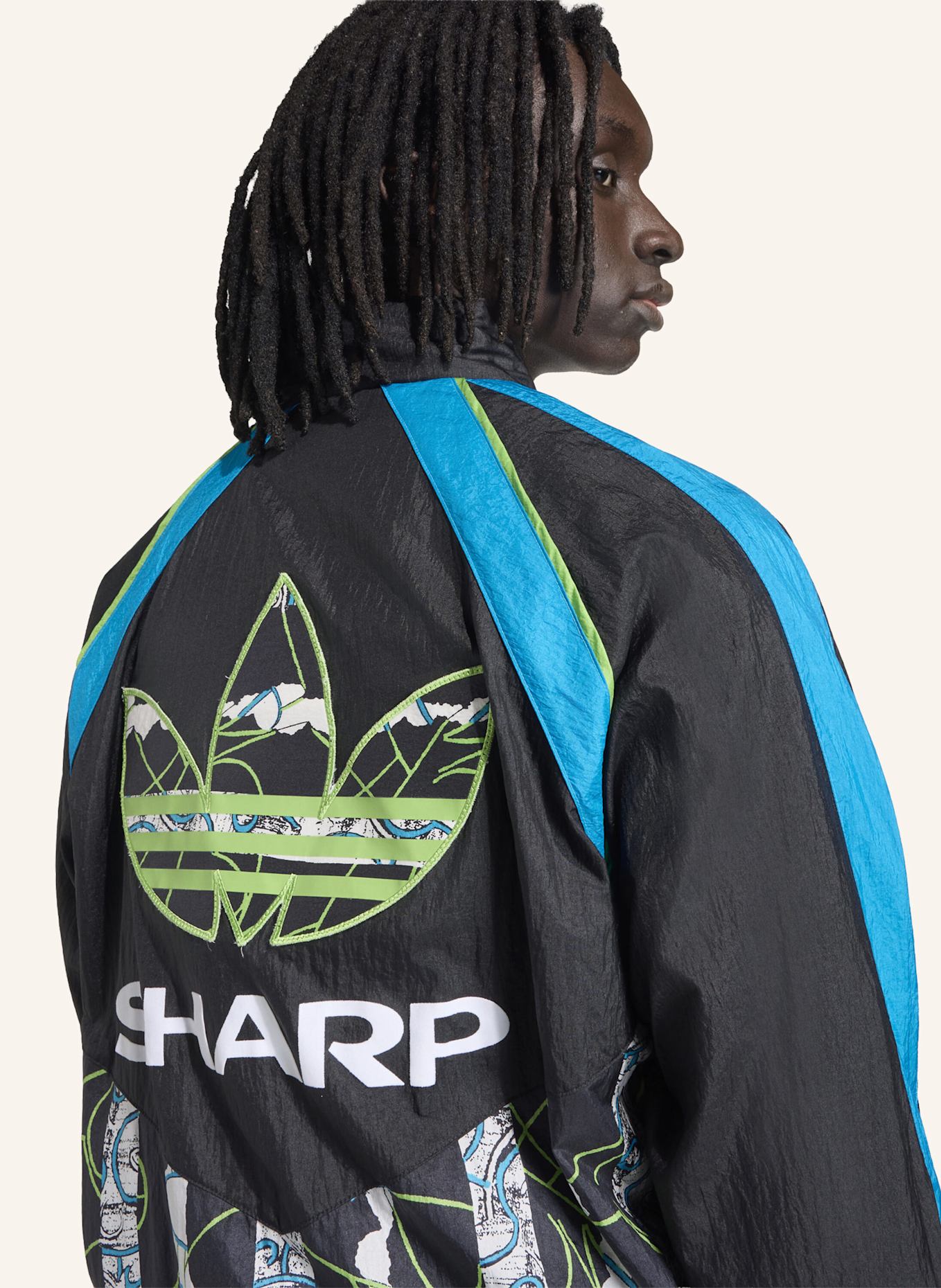 adidas MANCHESTER UNITED JACKE 90, GEWEBT: SCHWARZ