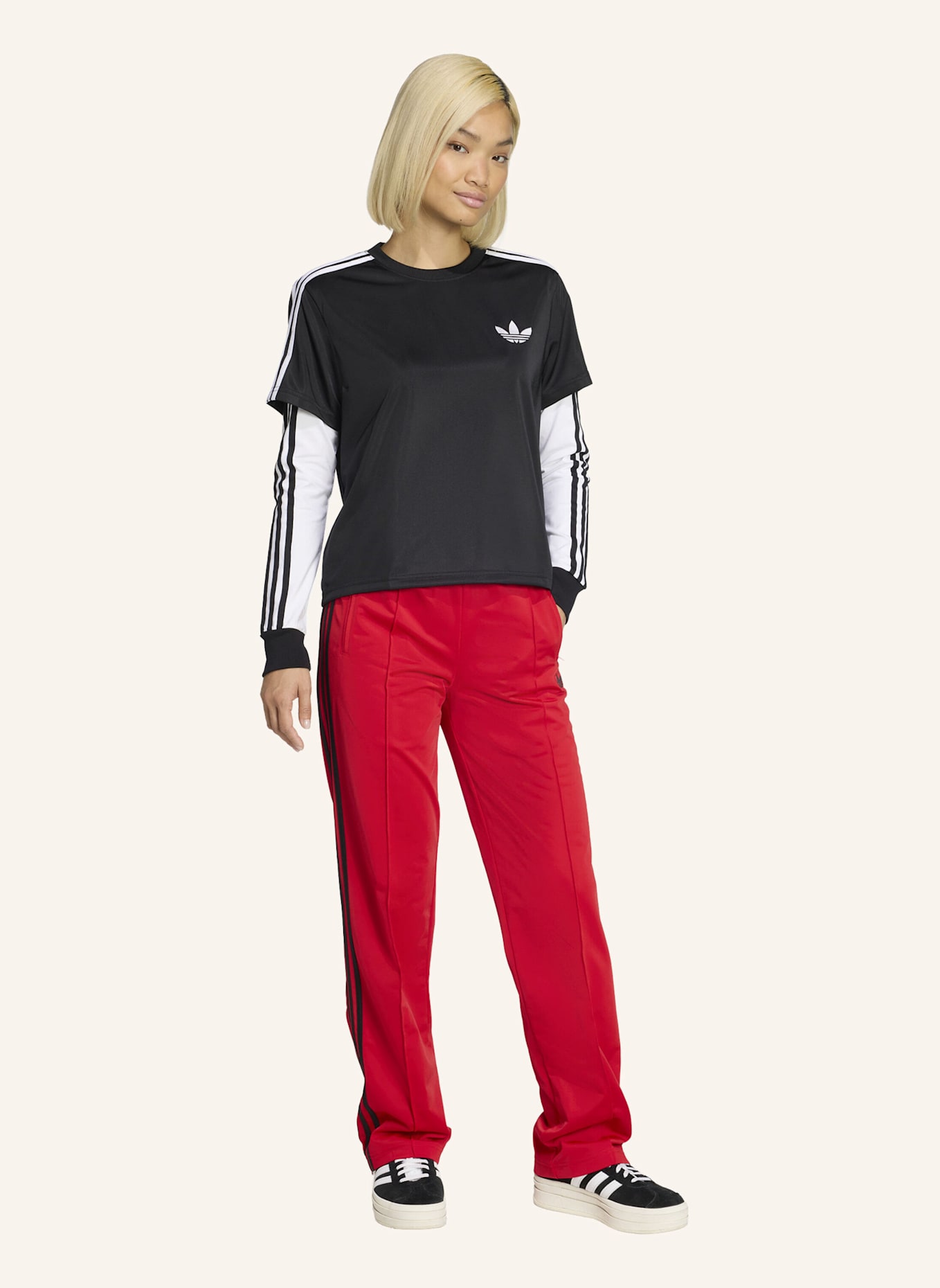 adidas Originals FIREBIRD T-SHIRT: SCHWARZ/ WEISS