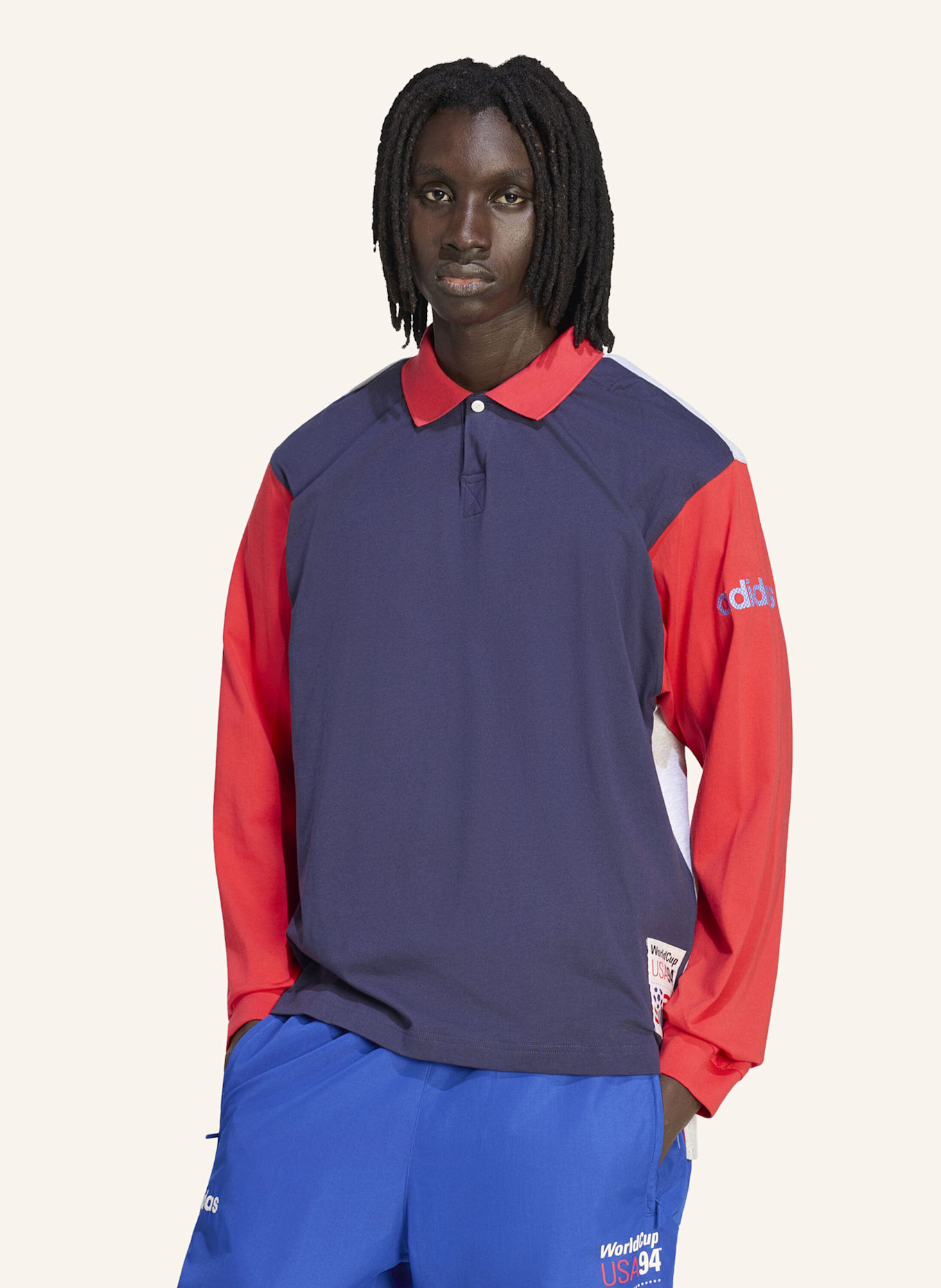 adidas GRAFIK POLOSHIRT: BLAU