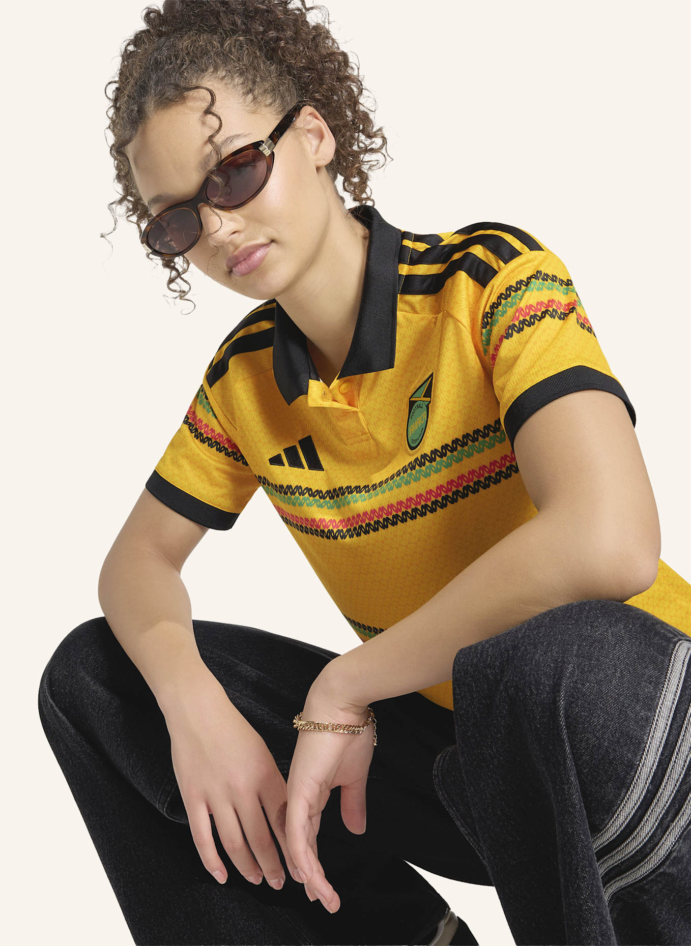 adidas JAMAIKA 26 X BOB MARLEY HEIMTRIKOT: GOLD