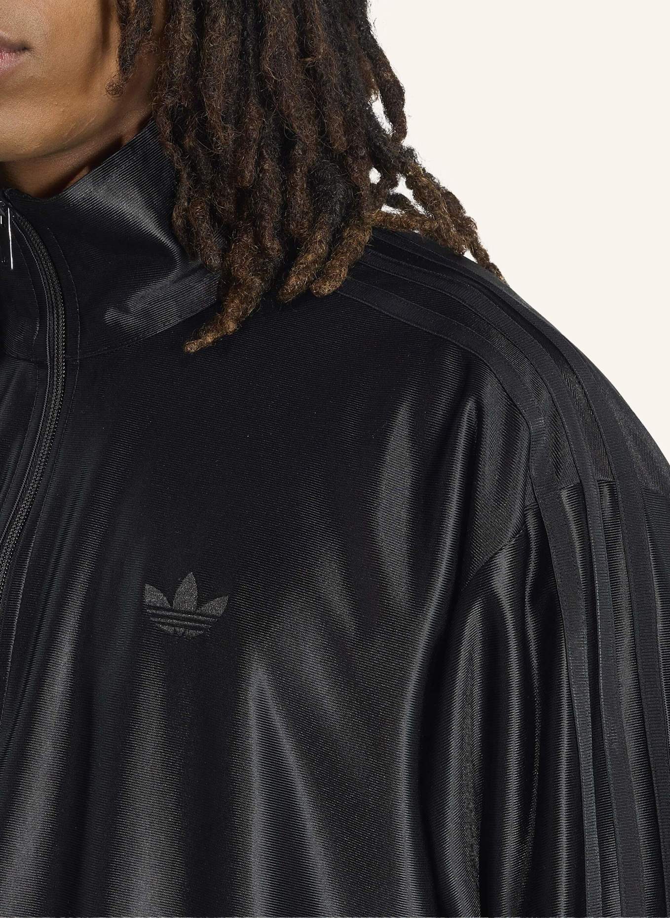 adidas Originals FIREBIRD METALLIC TRACK TOP: SCHWARZ