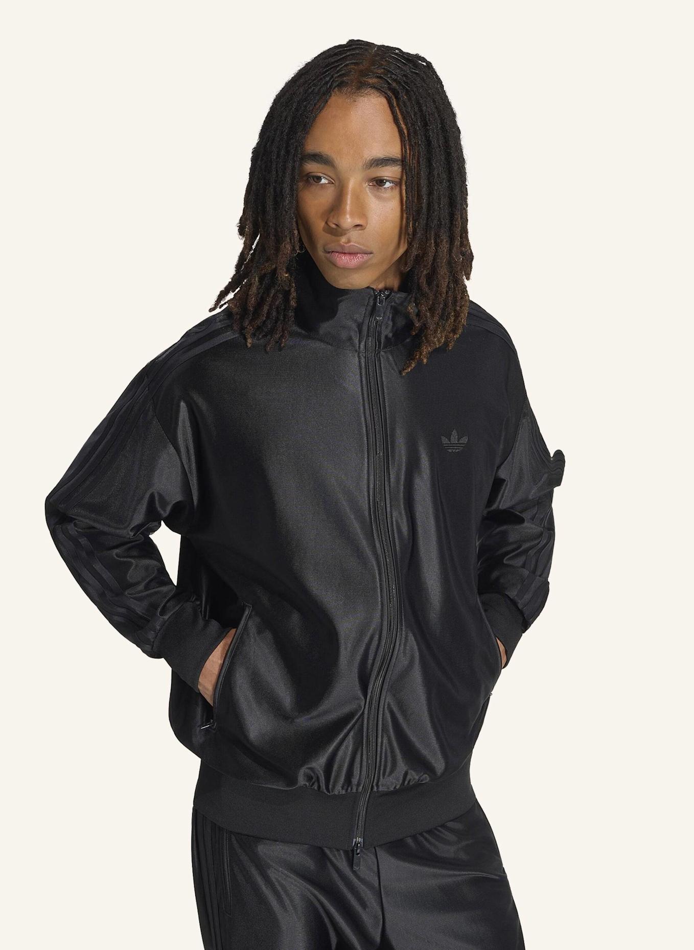 adidas Originals FIREBIRD METALLIC TRACK TOP: SCHWARZ