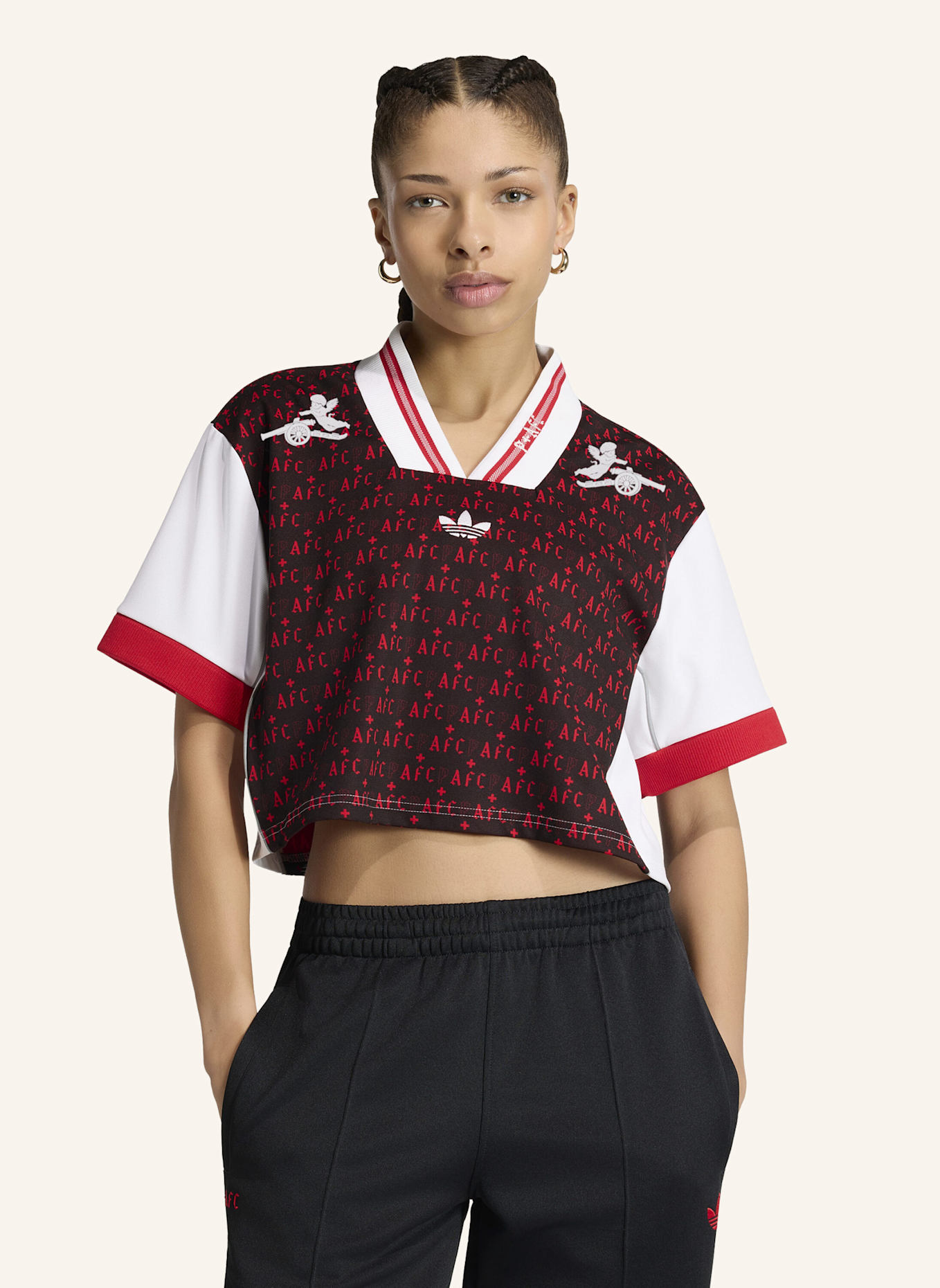 adidas ARSENAL FC PLACES+FACES LIFESTYLER TRIKOT: SCHWARZ/ WEISS