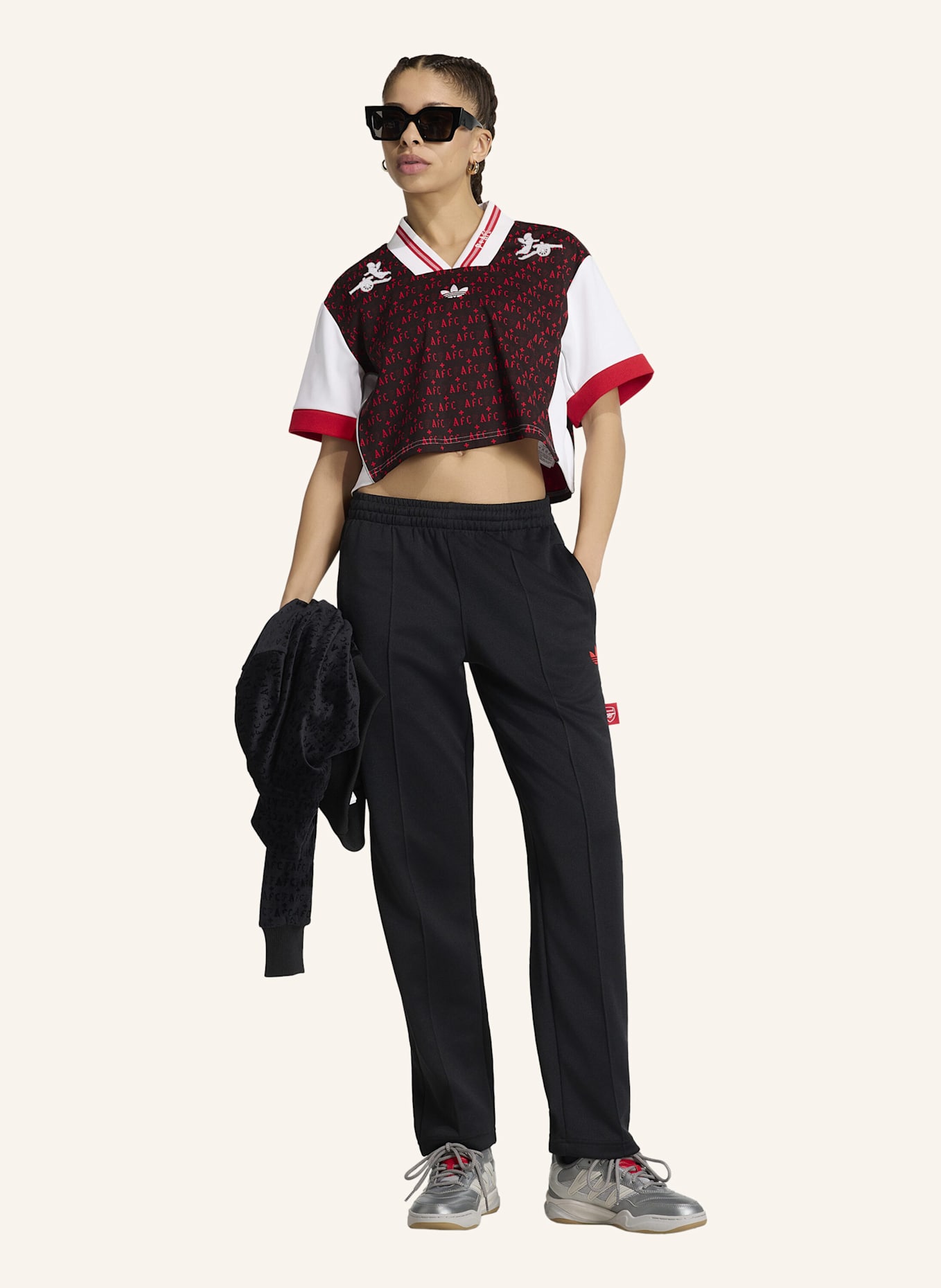 adidas ARSENAL FC PLACES+FACES LIFESTYLER TRIKOT: SCHWARZ/ WEISS