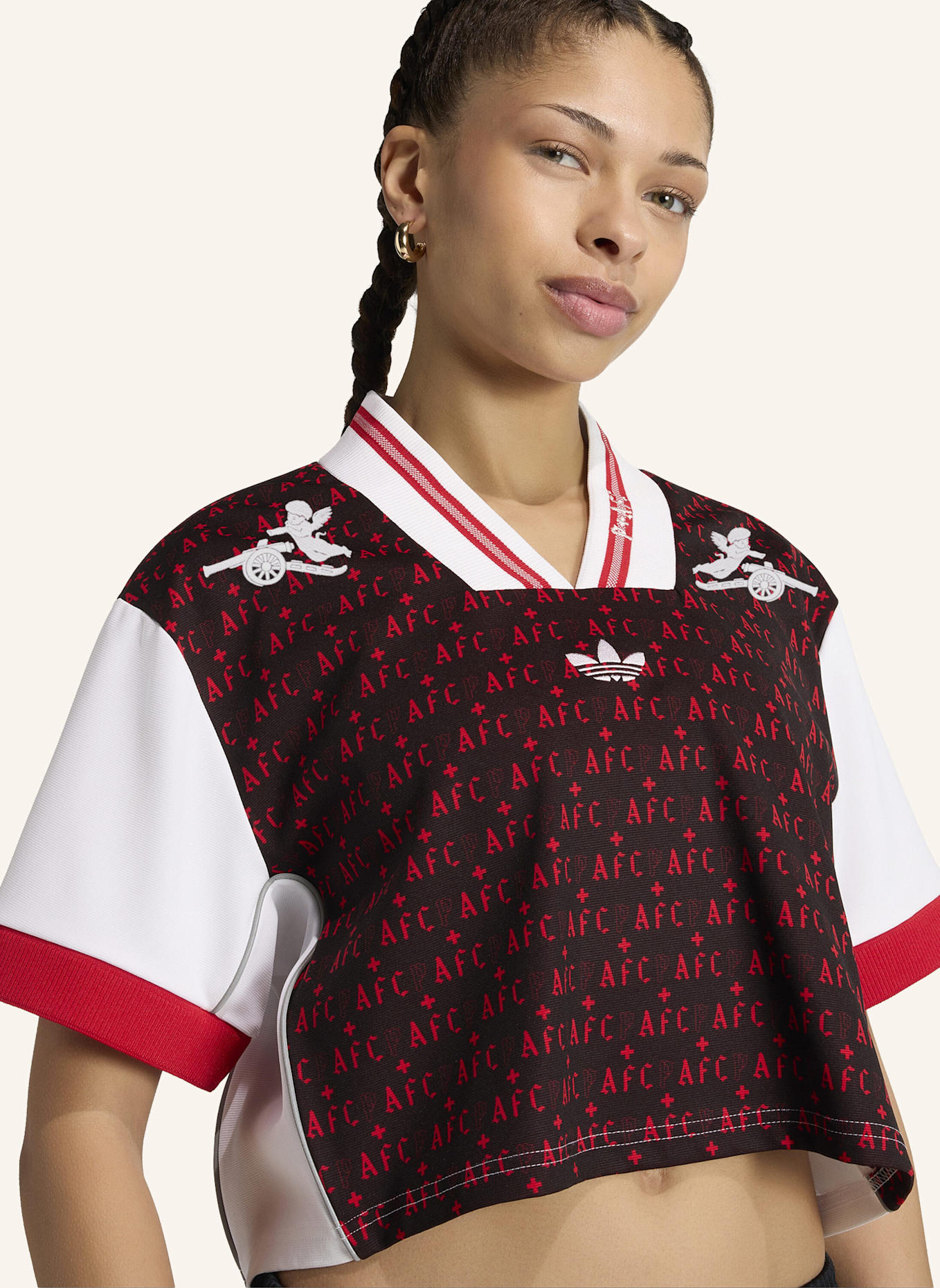 adidas ARSENAL FC PLACES+FACES LIFESTYLER TRIKOT: SCHWARZ/ WEISS