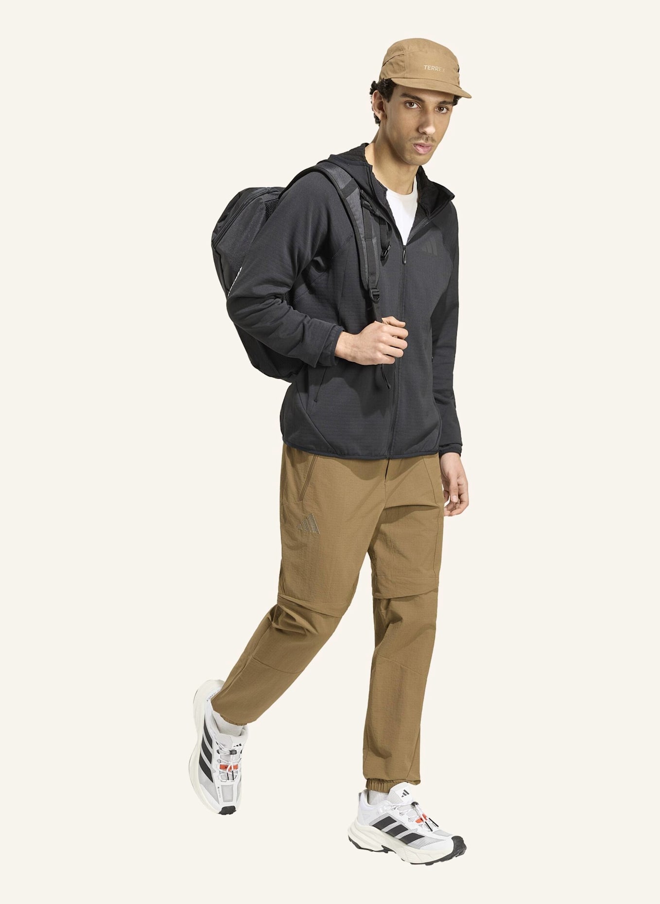 adidas TERREX TERREX XPERIOR CLIMAWARM+ VENTKNIT FLEECE-KAPUZENJACKE: SCHWARZ
