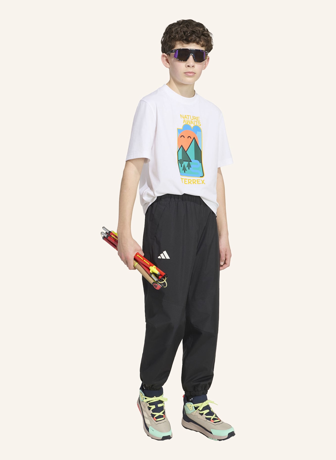 adidas TERREX TERREX MULTI 2 LAYER CLIMAPROOF KIDS REGENHOSE: SCHWARZ