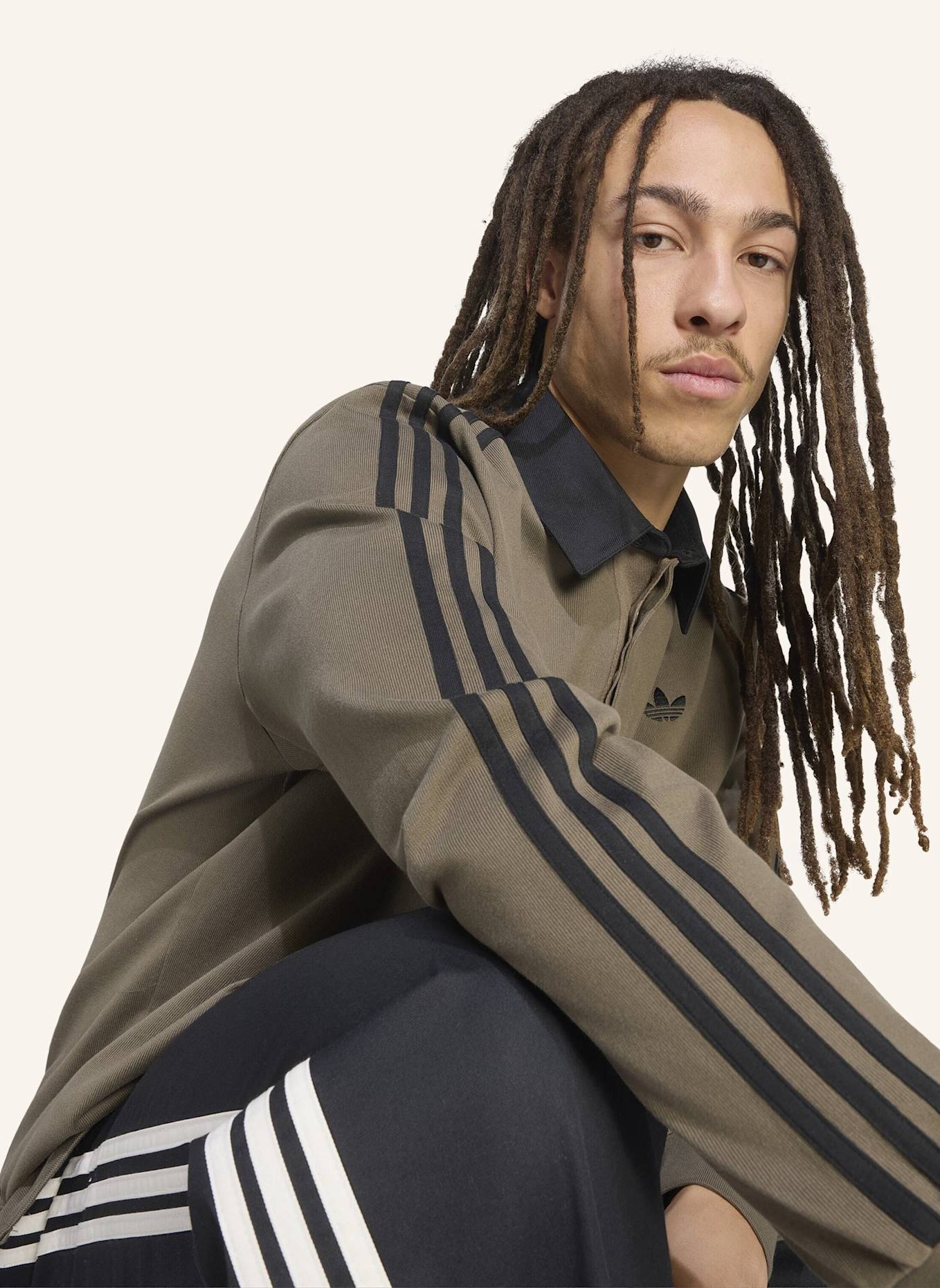 adidas Originals Rugbyshirt 3-STREIFEN: BRAUN