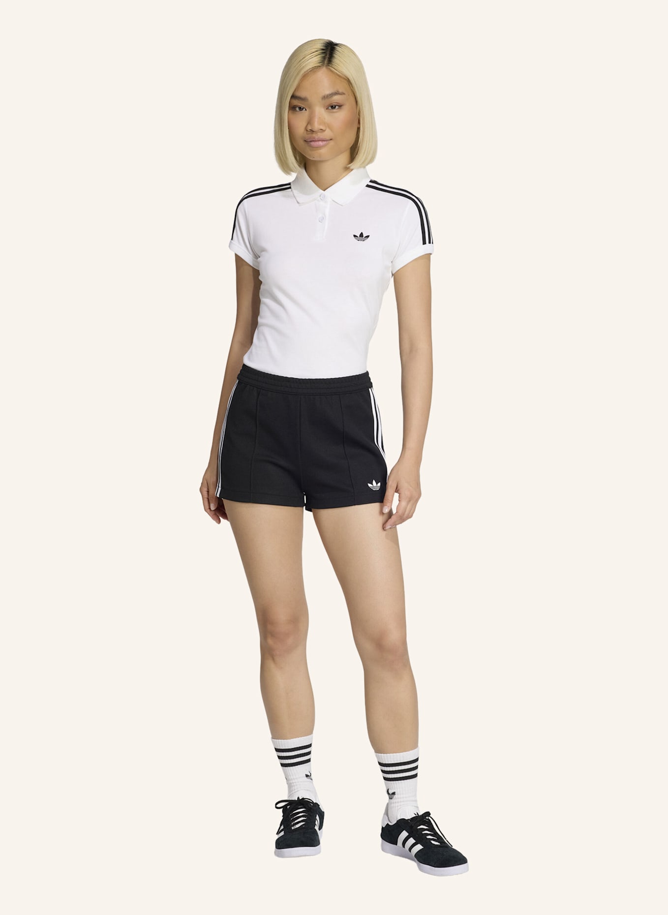 adidas Originals CLASSIC SHORTS: SCHWARZ/ WEISS