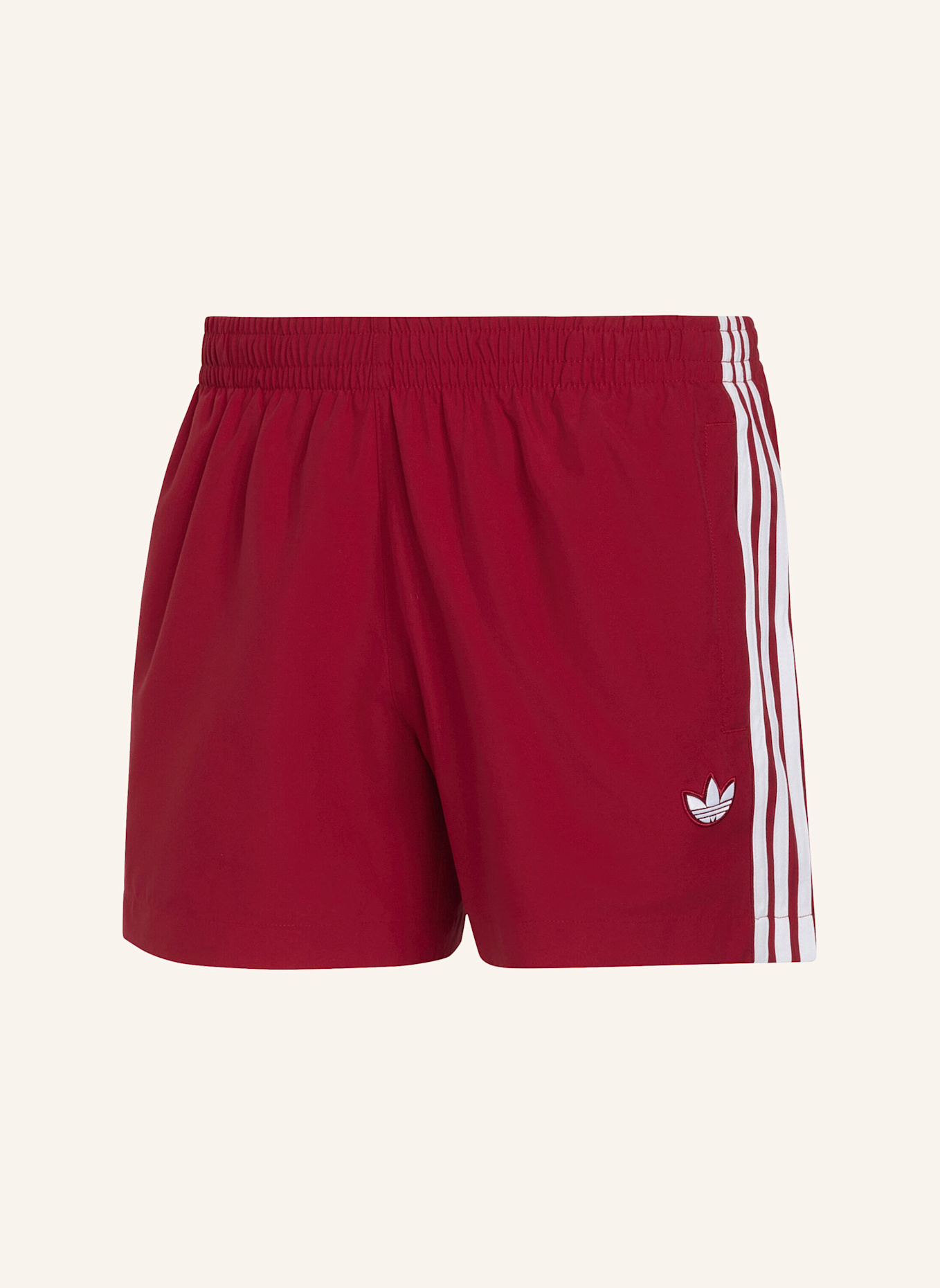 adidas Originals 3-STREIFEN BADESHORTS: ROT