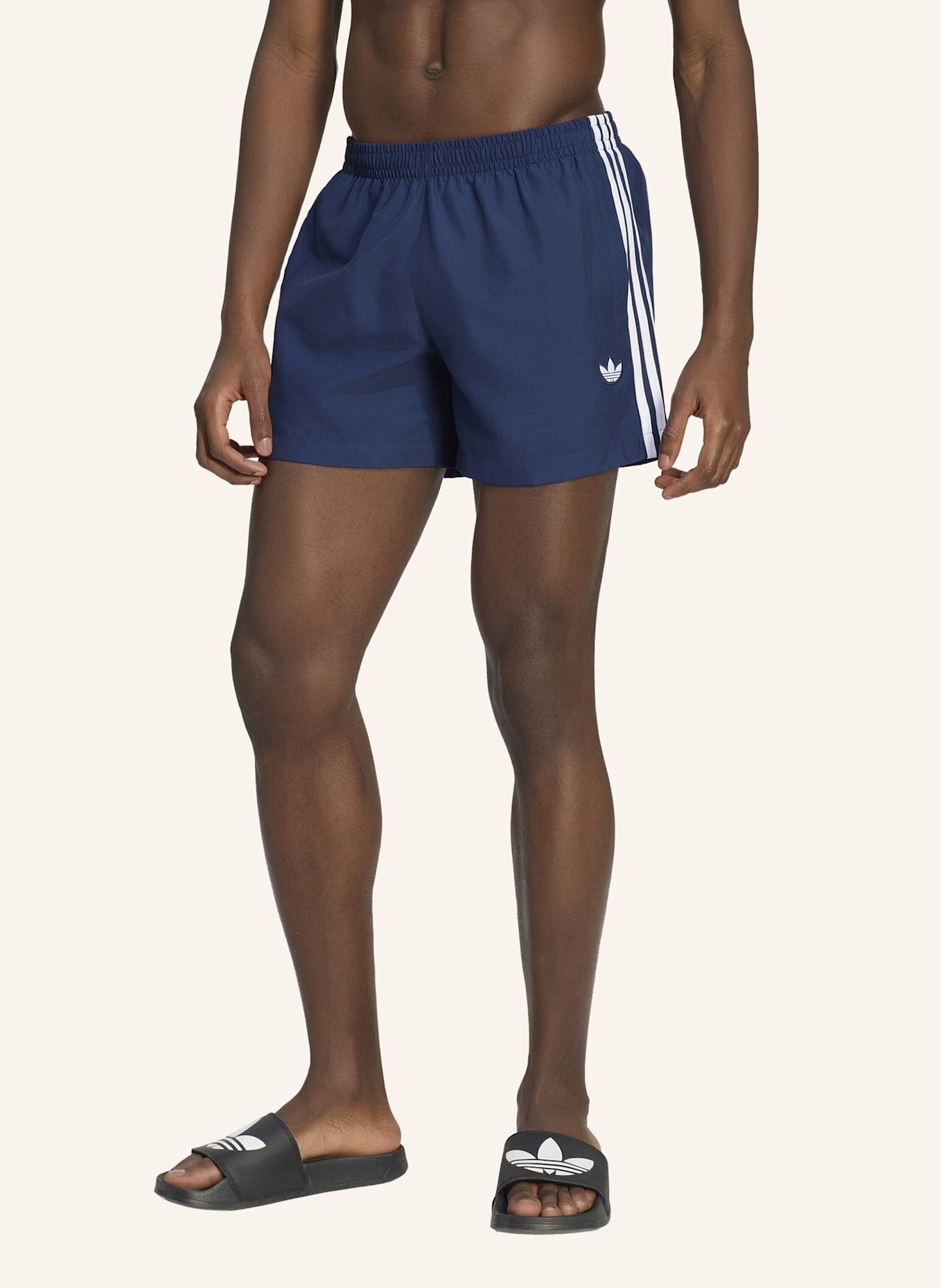 adidas Originals 3-STREIFEN BADESHORTS: BLAU