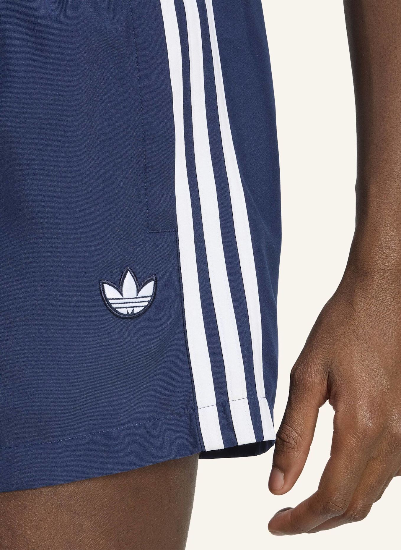 adidas Originals 3-STREIFEN BADESHORTS: BLAU
