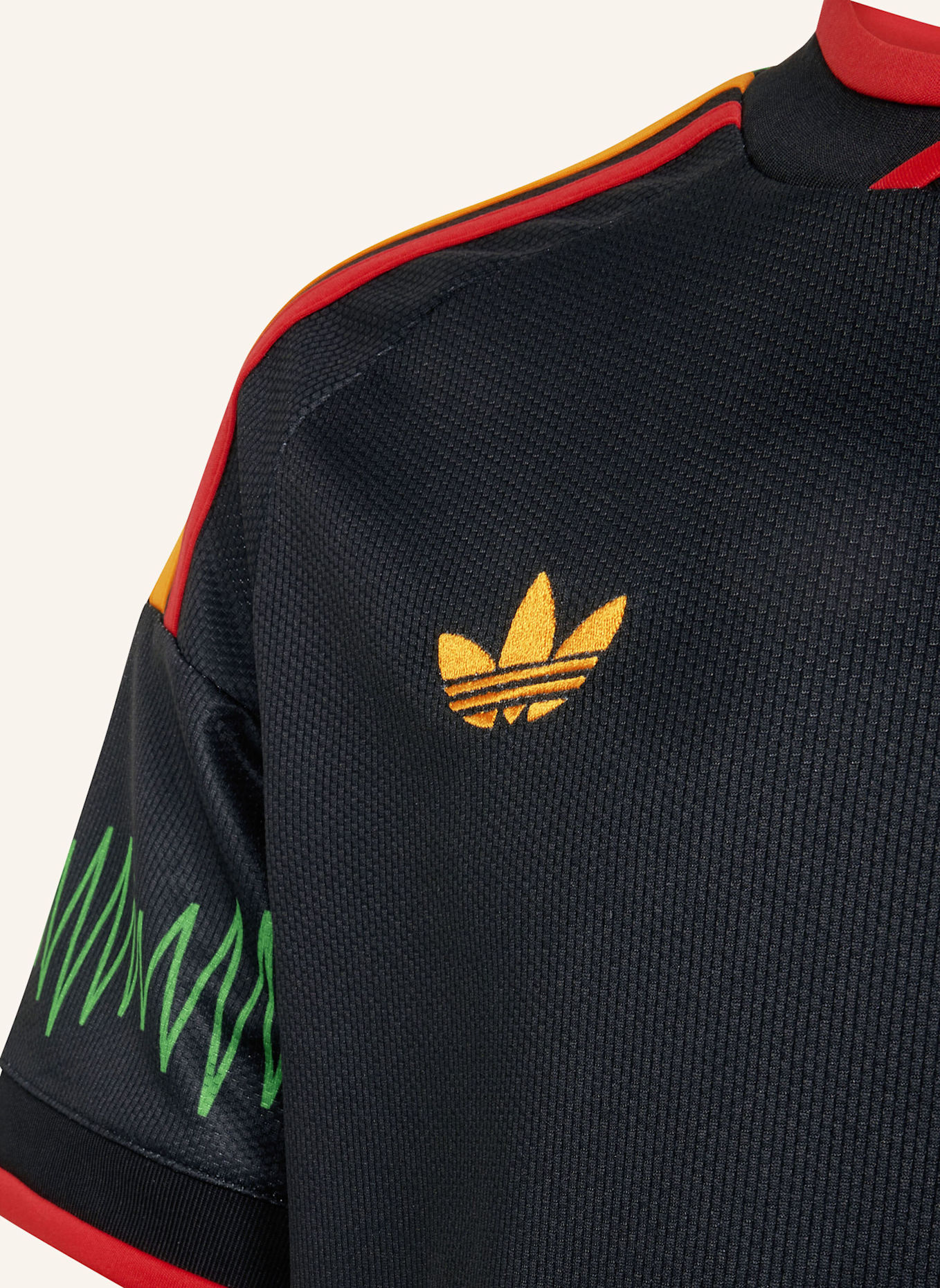 adidas JAMAIKA 26 X BOB MARLEY KIDS AUSWÄRTSTRIKOT: SCHWARZ