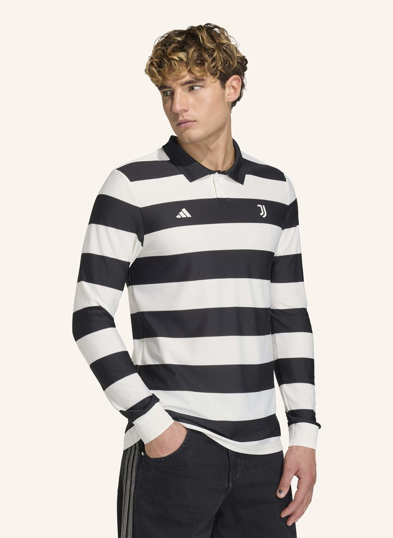 adidas SGURA AUTHENTIC LANGÄRMELIGES TRIKOT: SCHWARZ