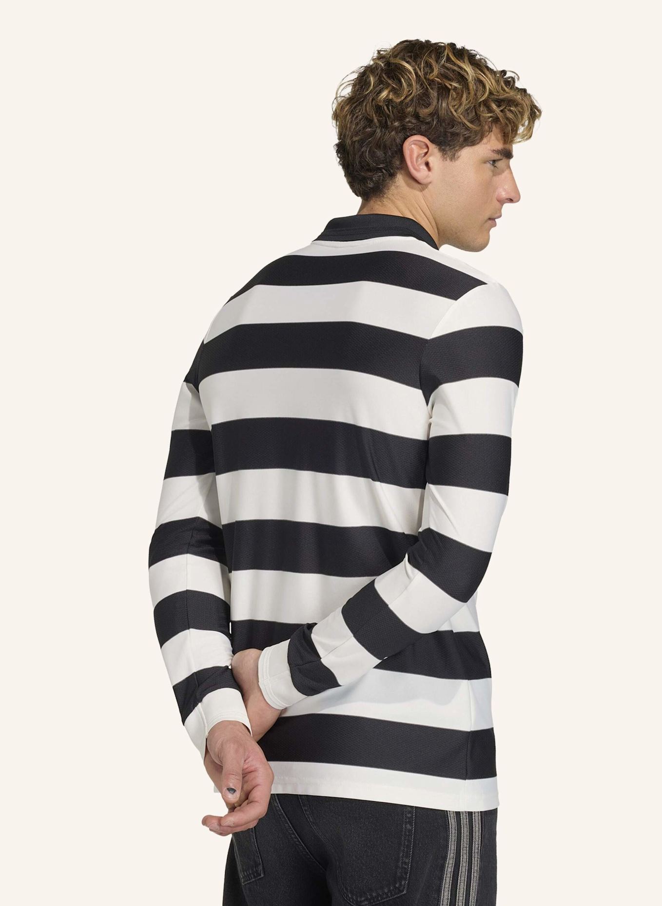 adidas SGURA AUTHENTIC LANGÄRMELIGES TRIKOT: SCHWARZ