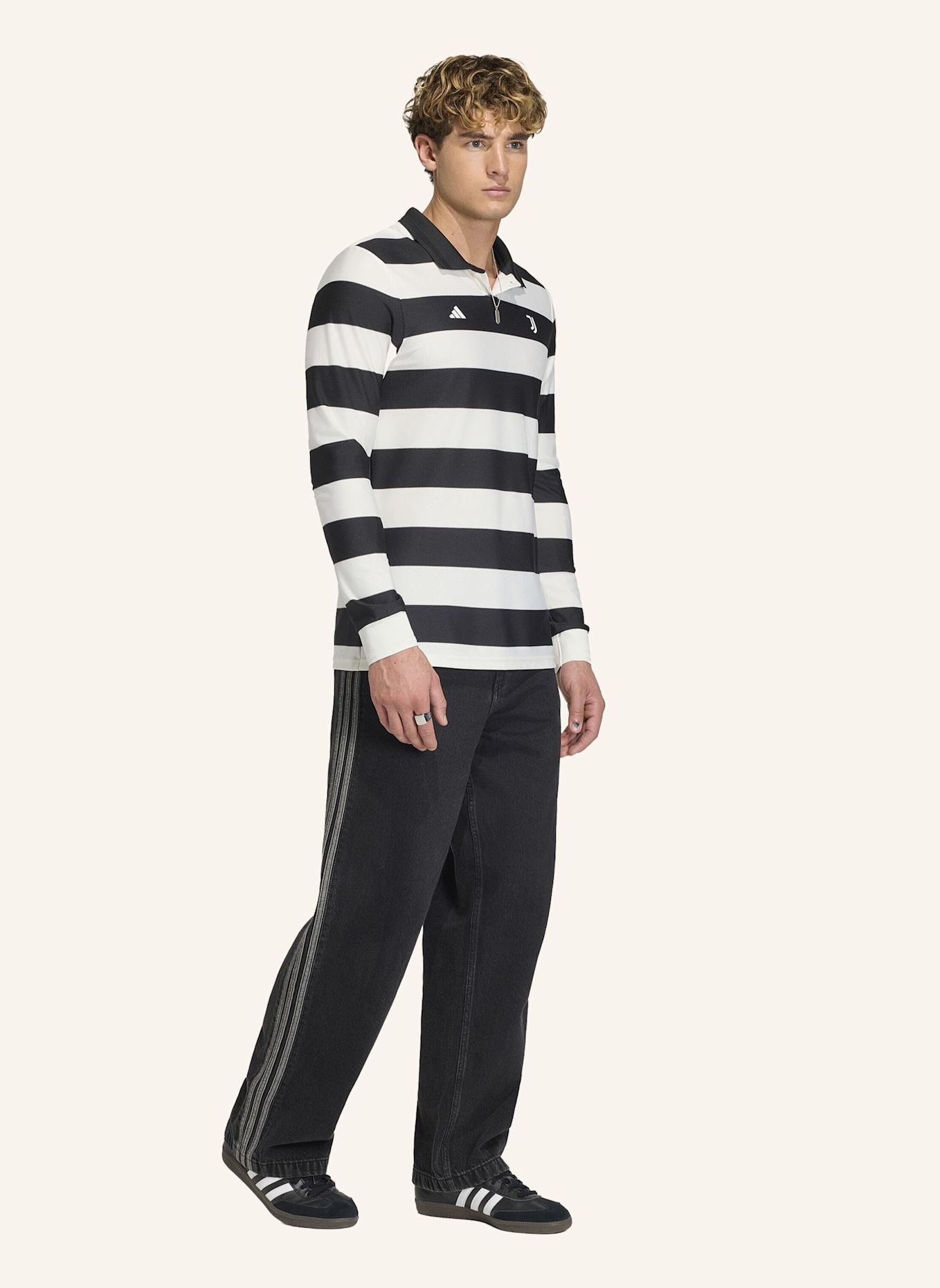 adidas SGURA AUTHENTIC LANGÄRMELIGES TRIKOT: SCHWARZ